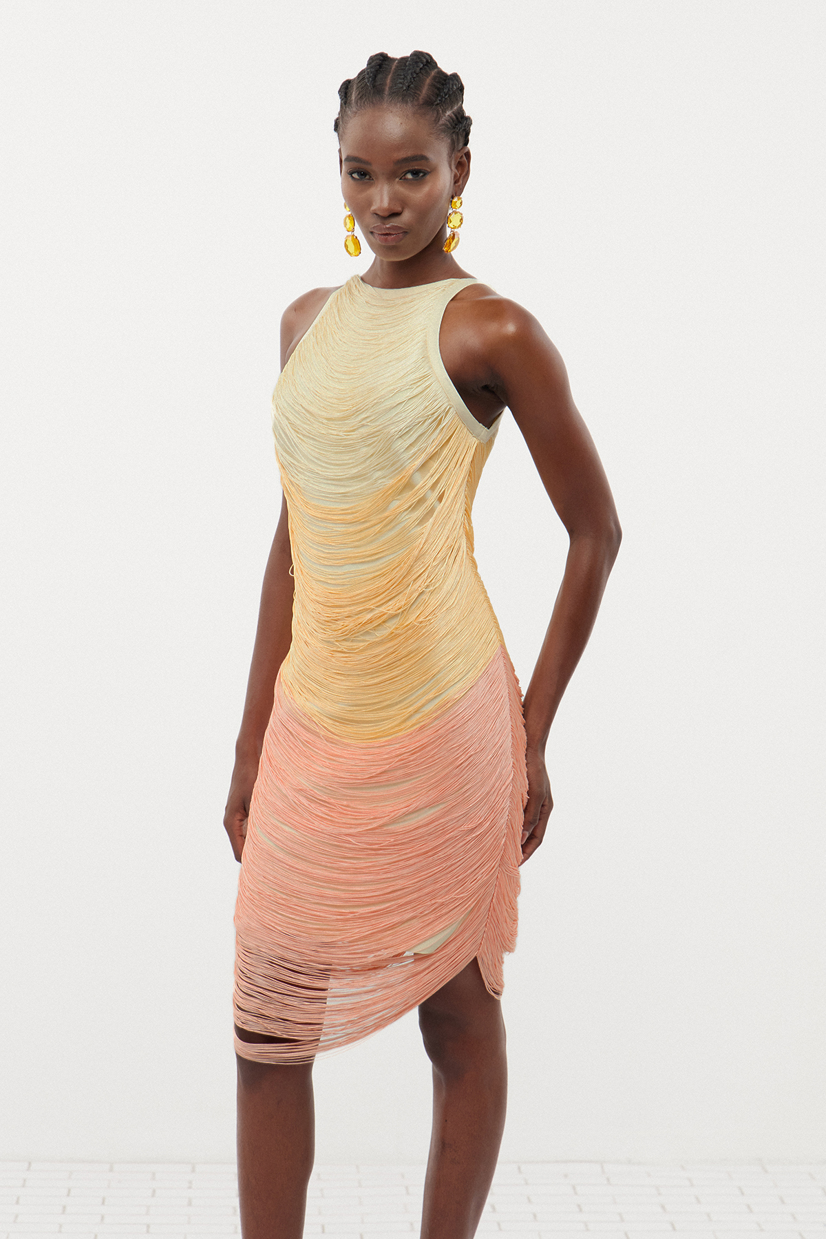 Fedde Hayley Fringe Mini Dress