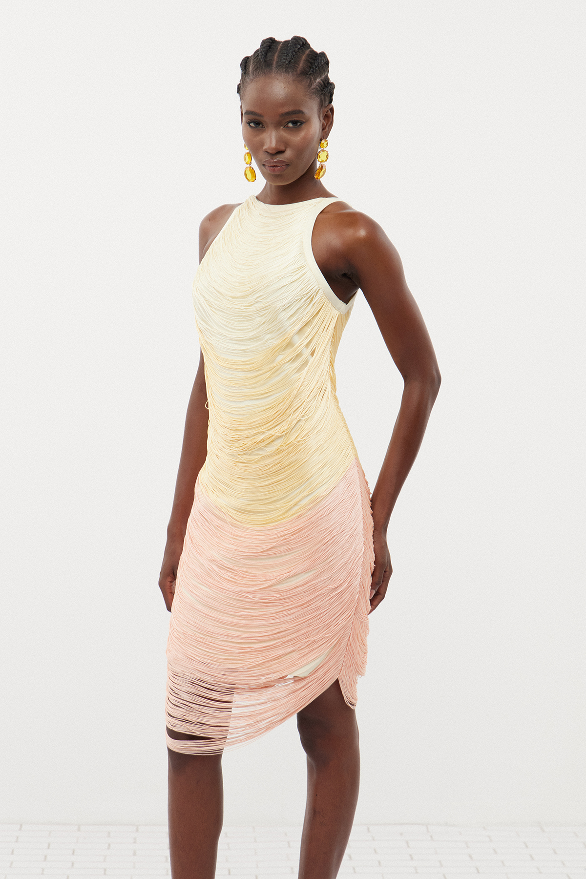 Fedde Hayley Fringe Mini Dress