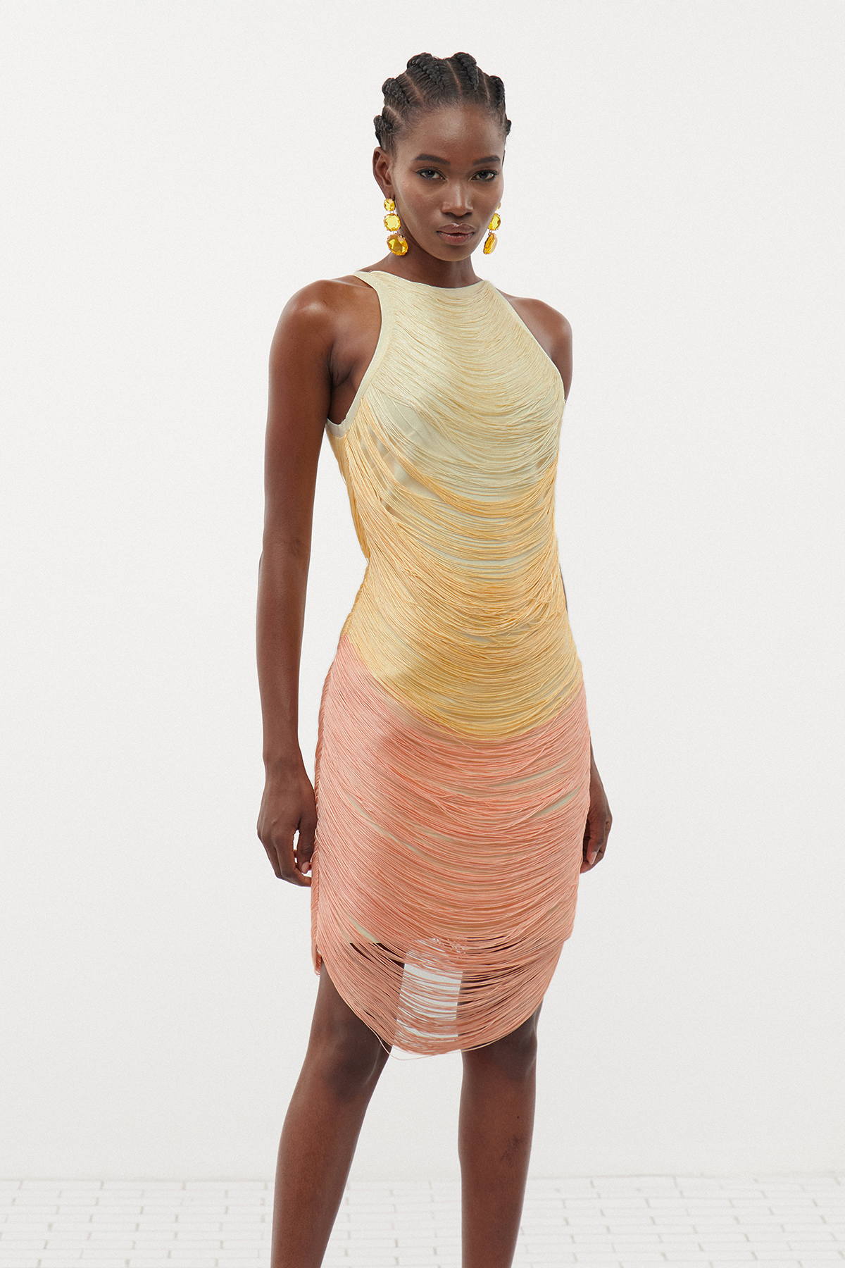Fedde Hayley Fringe Mini Dress