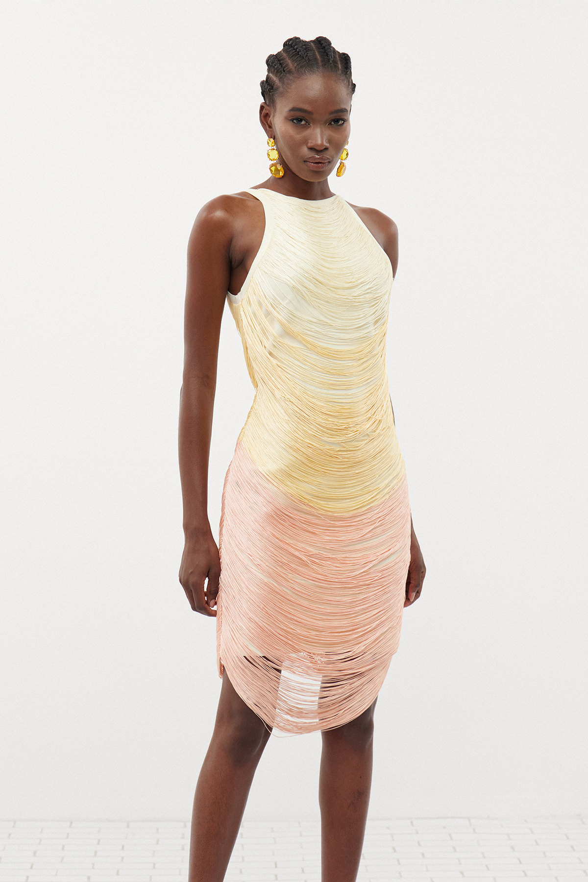 Fedde Hayley Fringe Mini Dress