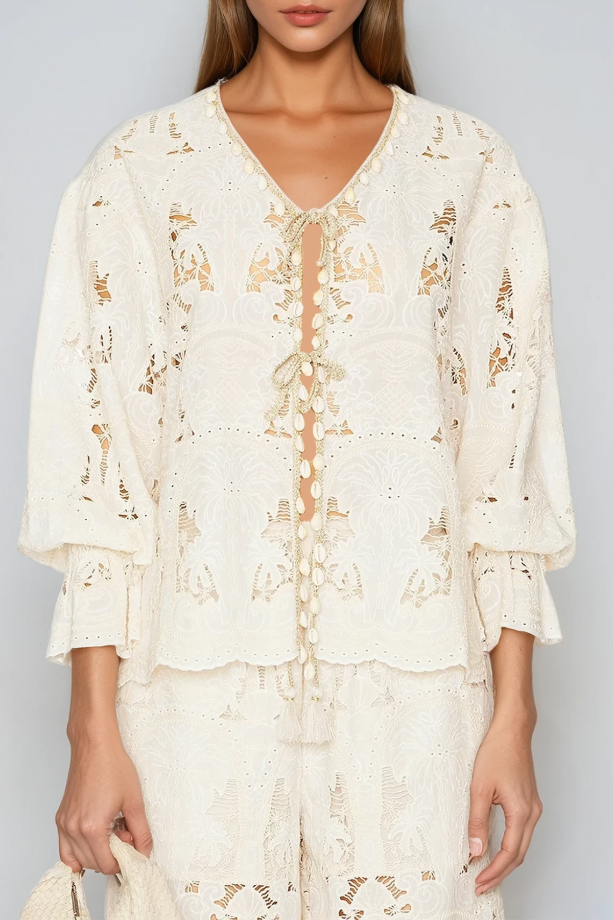 Fedir V Neck Cutout Pants Set