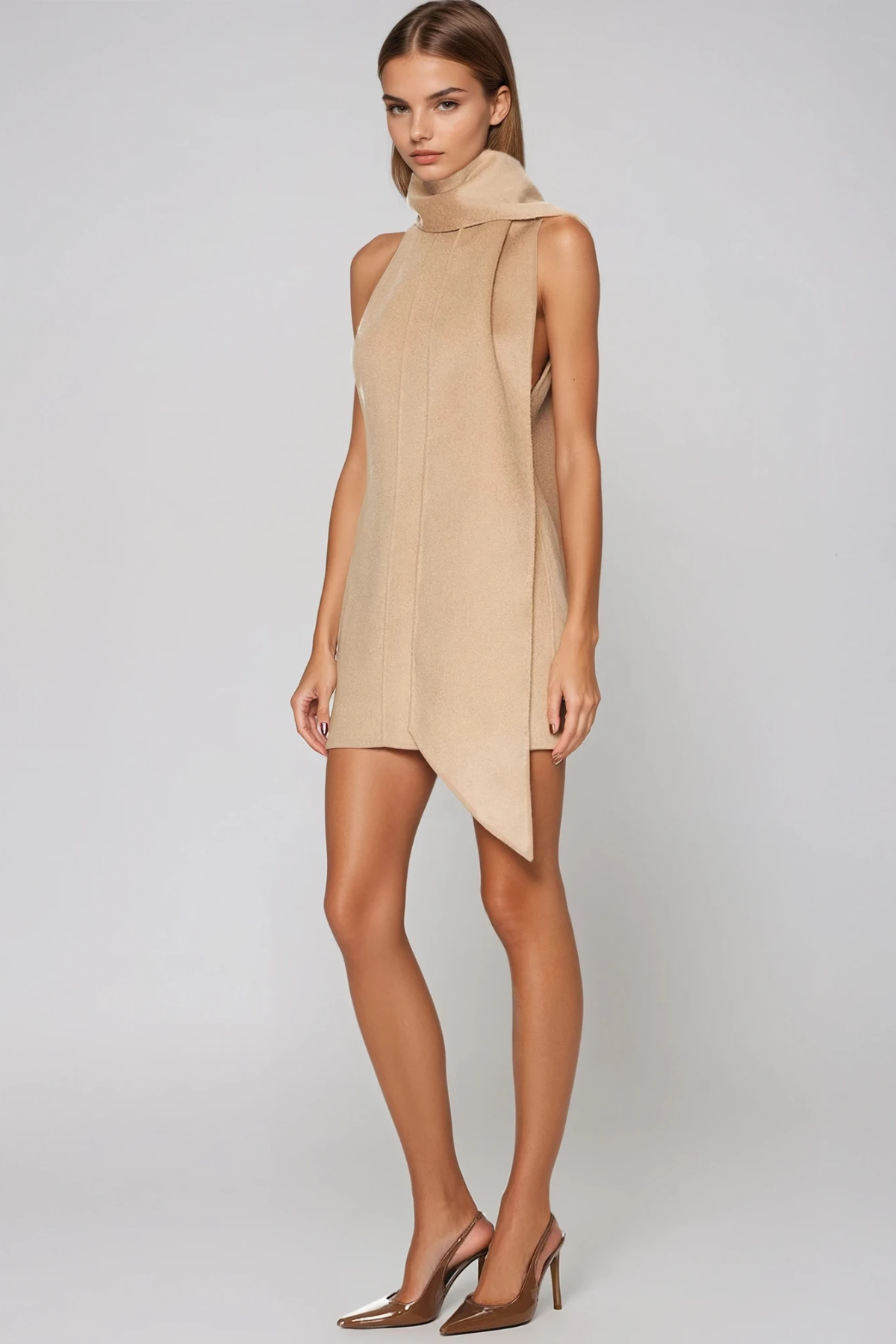 Fedot Sleeveless Scarf Mini Dress