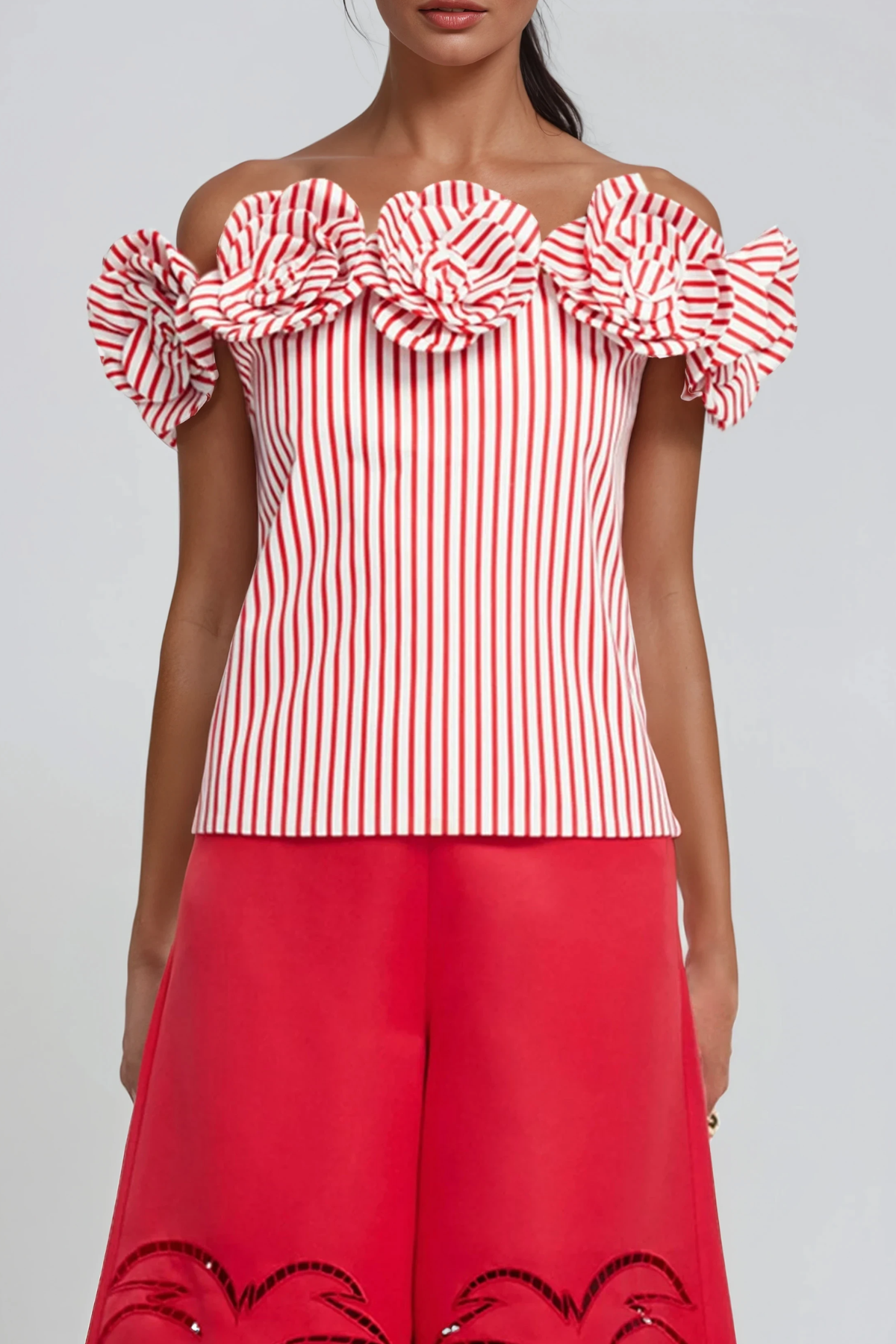 Fehime Flower Stripe Top