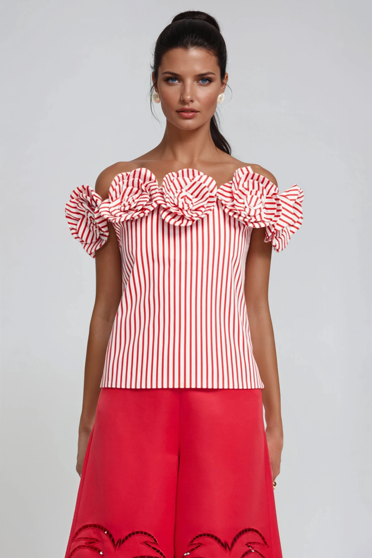 Fehime Flower Stripe Top