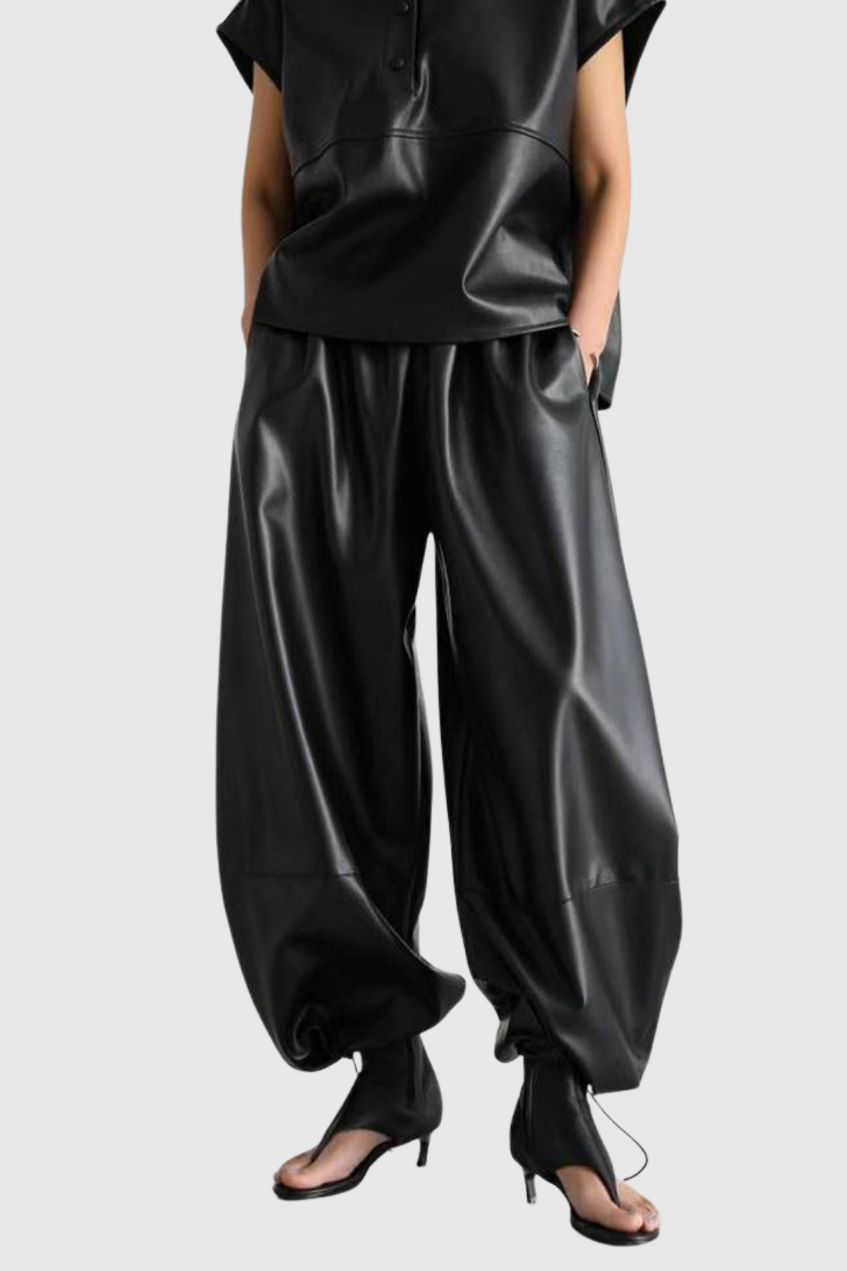 Feidhlim Drawstring Leather Pants