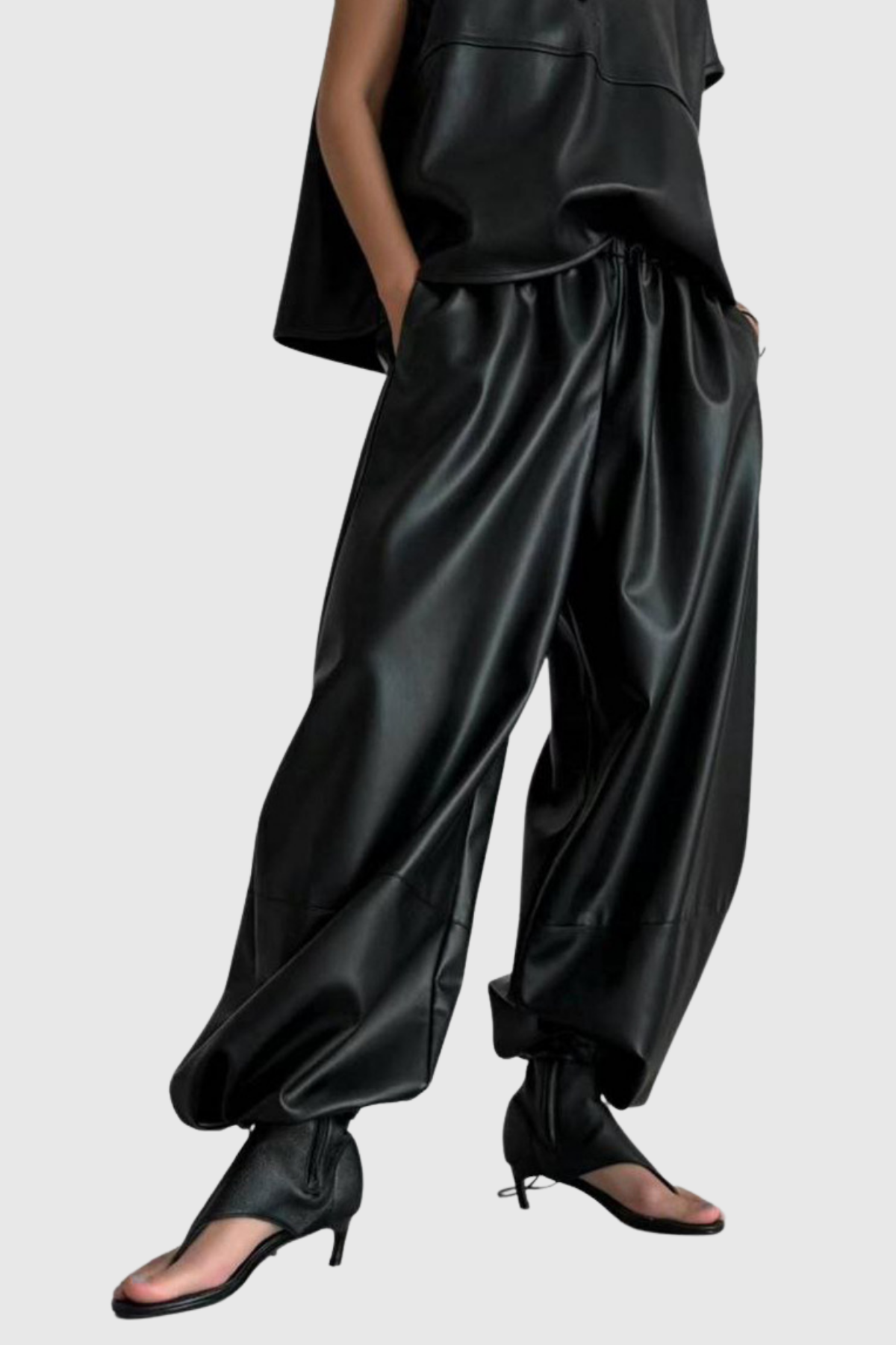 Feidhlim Drawstring Leather Pants