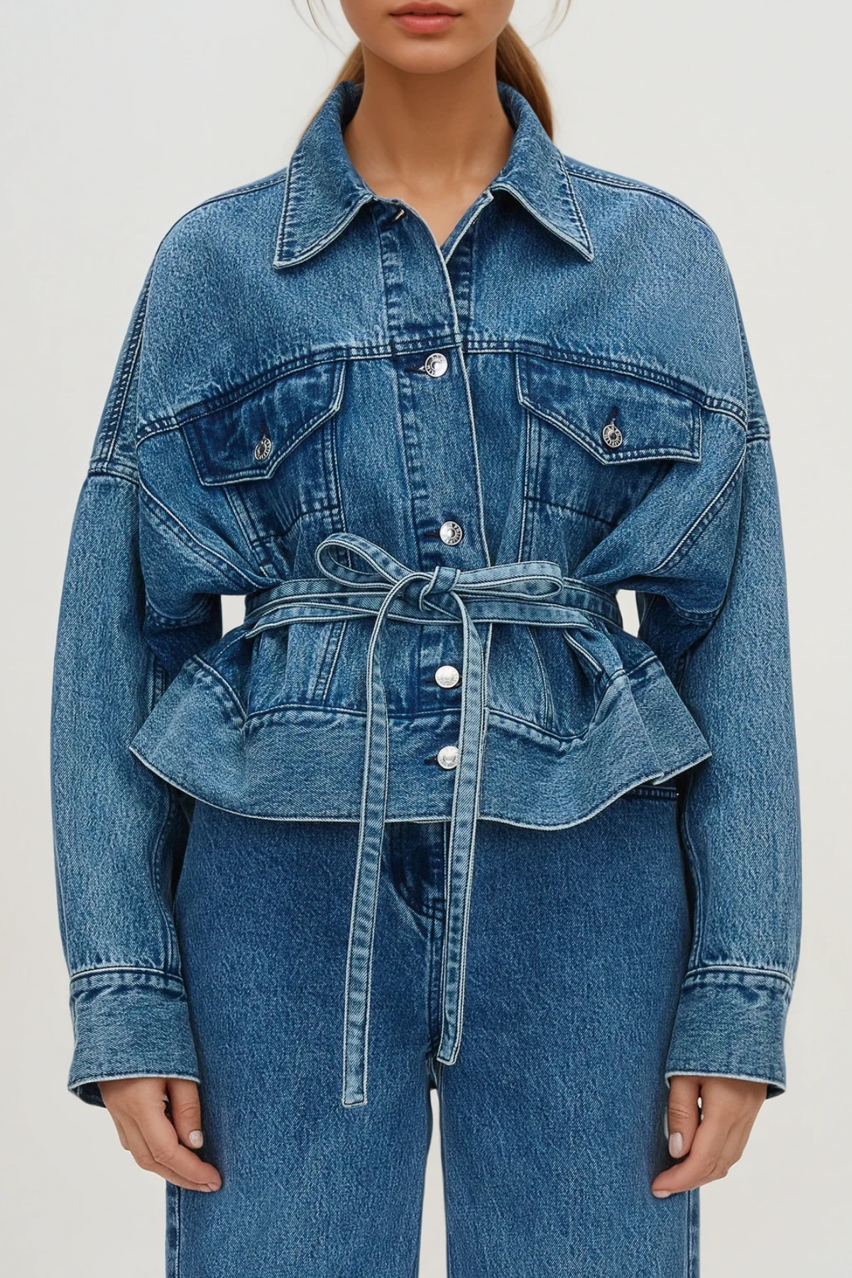 Feidhlimidh Tie Up Denim Jacket