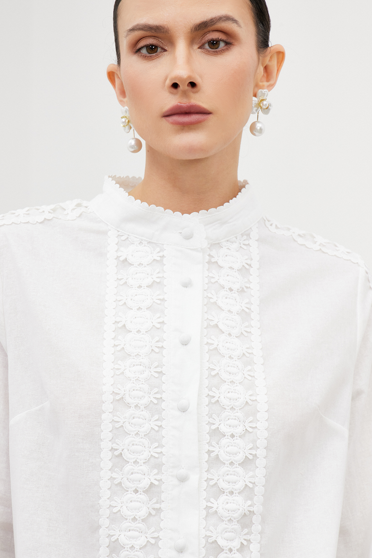 Feige Lace Ruch Fringe Skirt Set