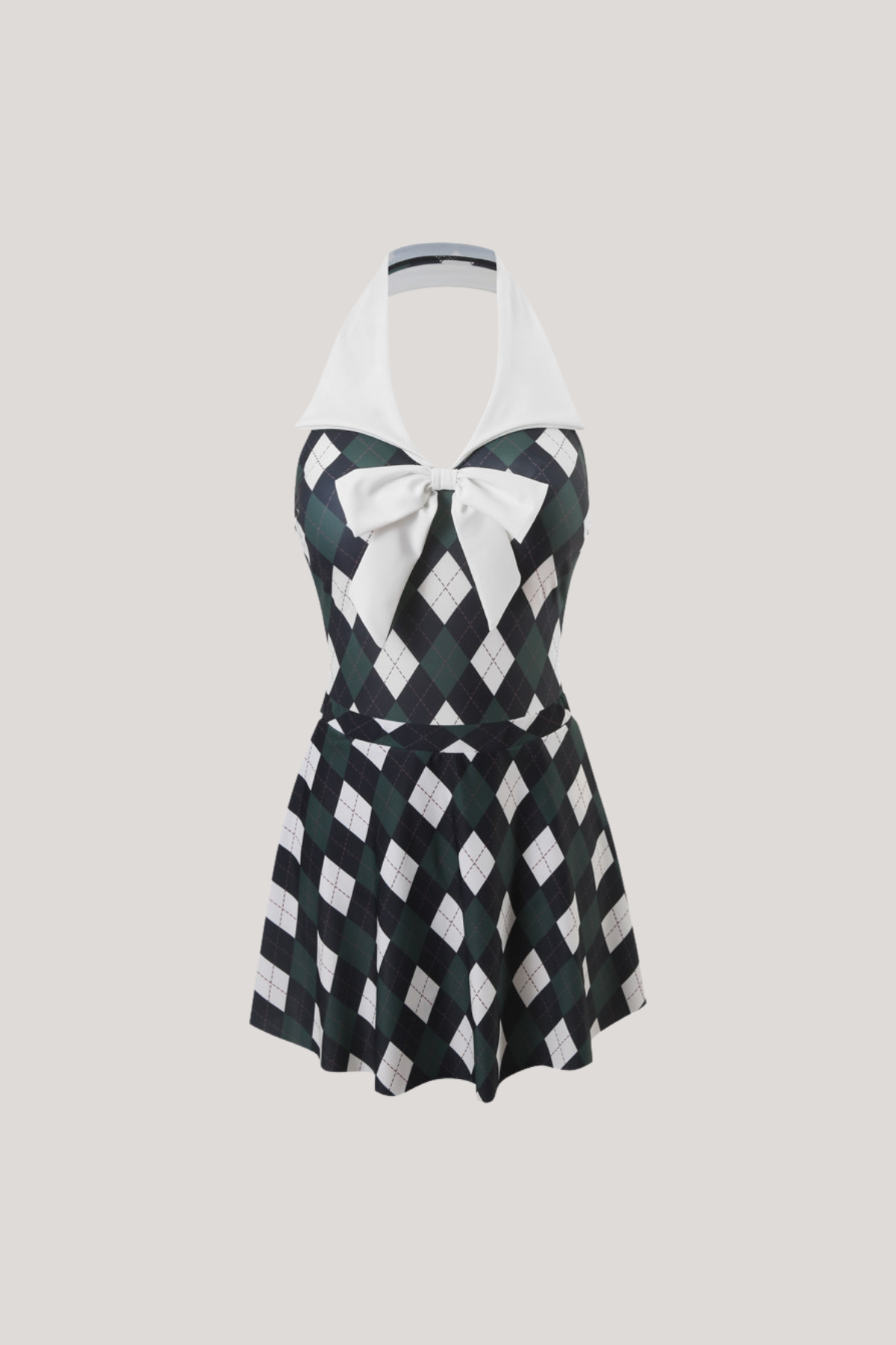 Feilim Halter Neck Grid Swimwear