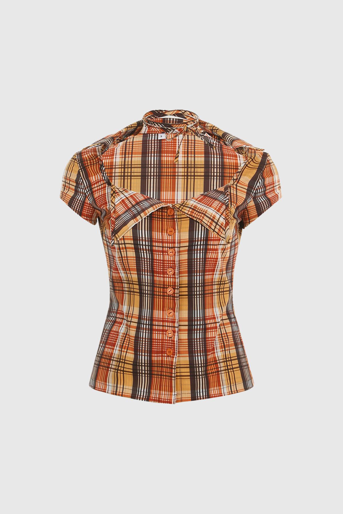 Feivel Plaid Bodycon Top