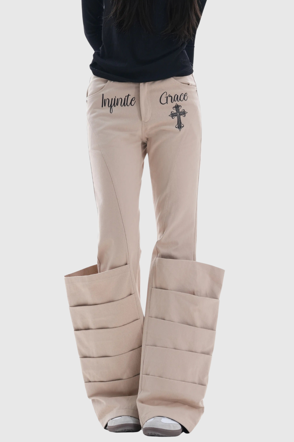 Felicidad Deconstruct Print Jeans