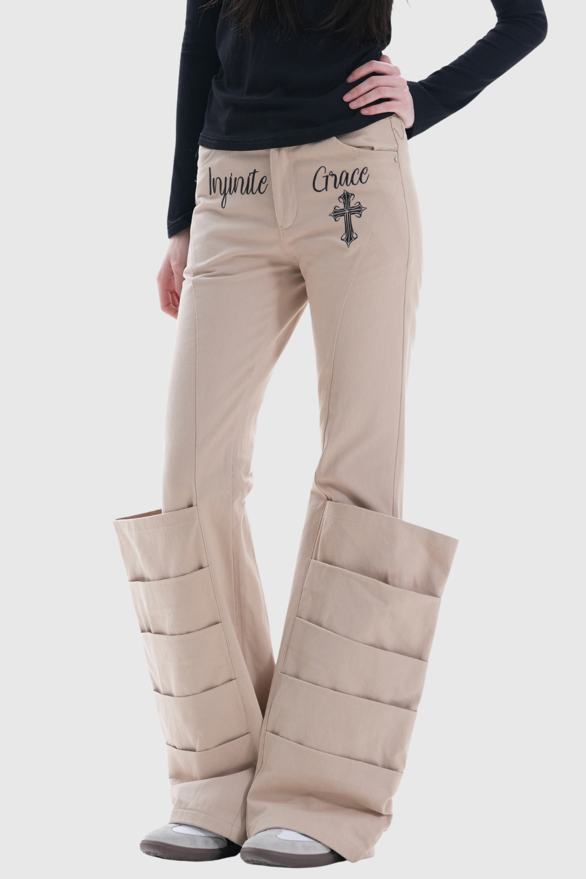 Felicidad Deconstruct Print Jeans