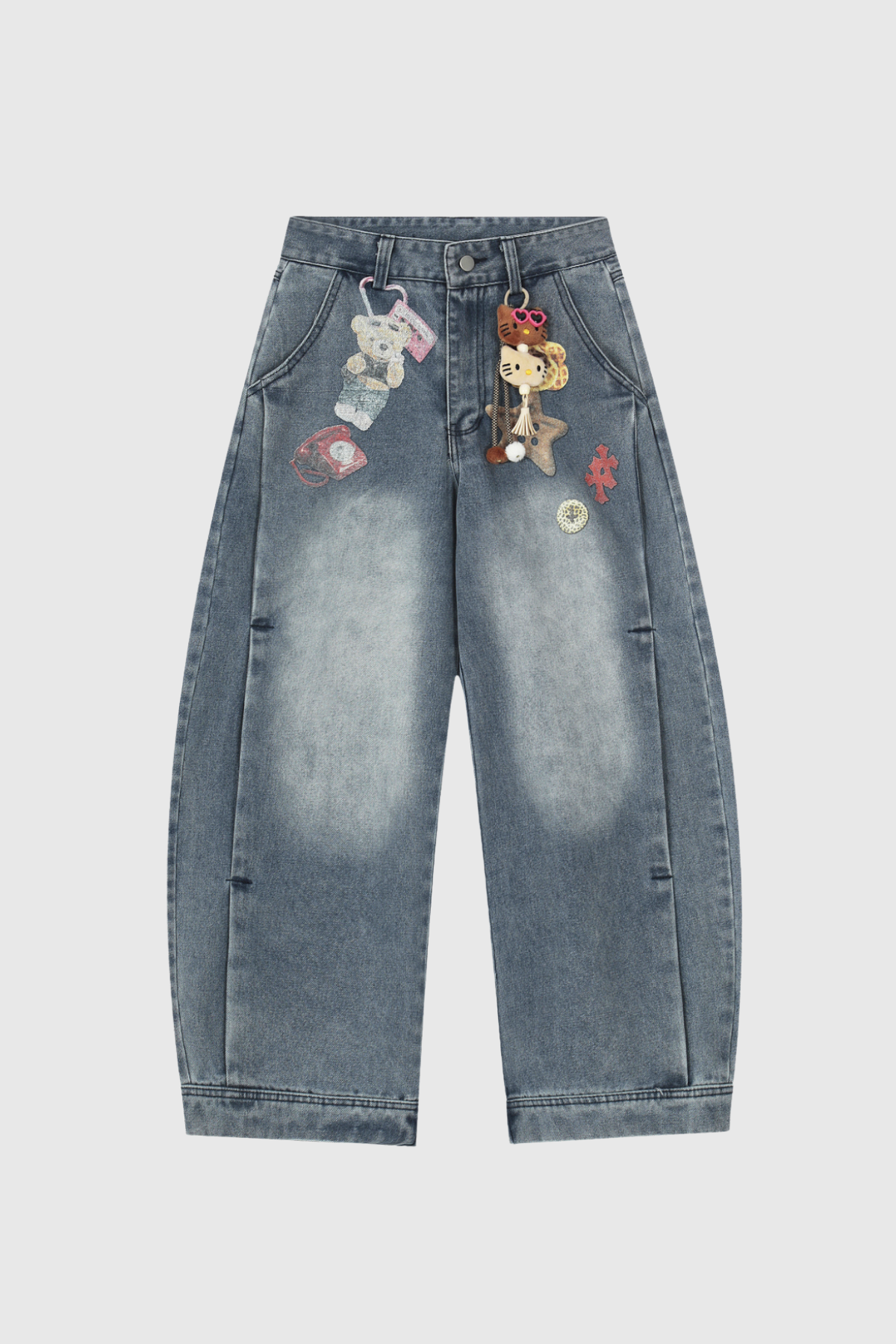 Felicitas Print Baggy Jeans