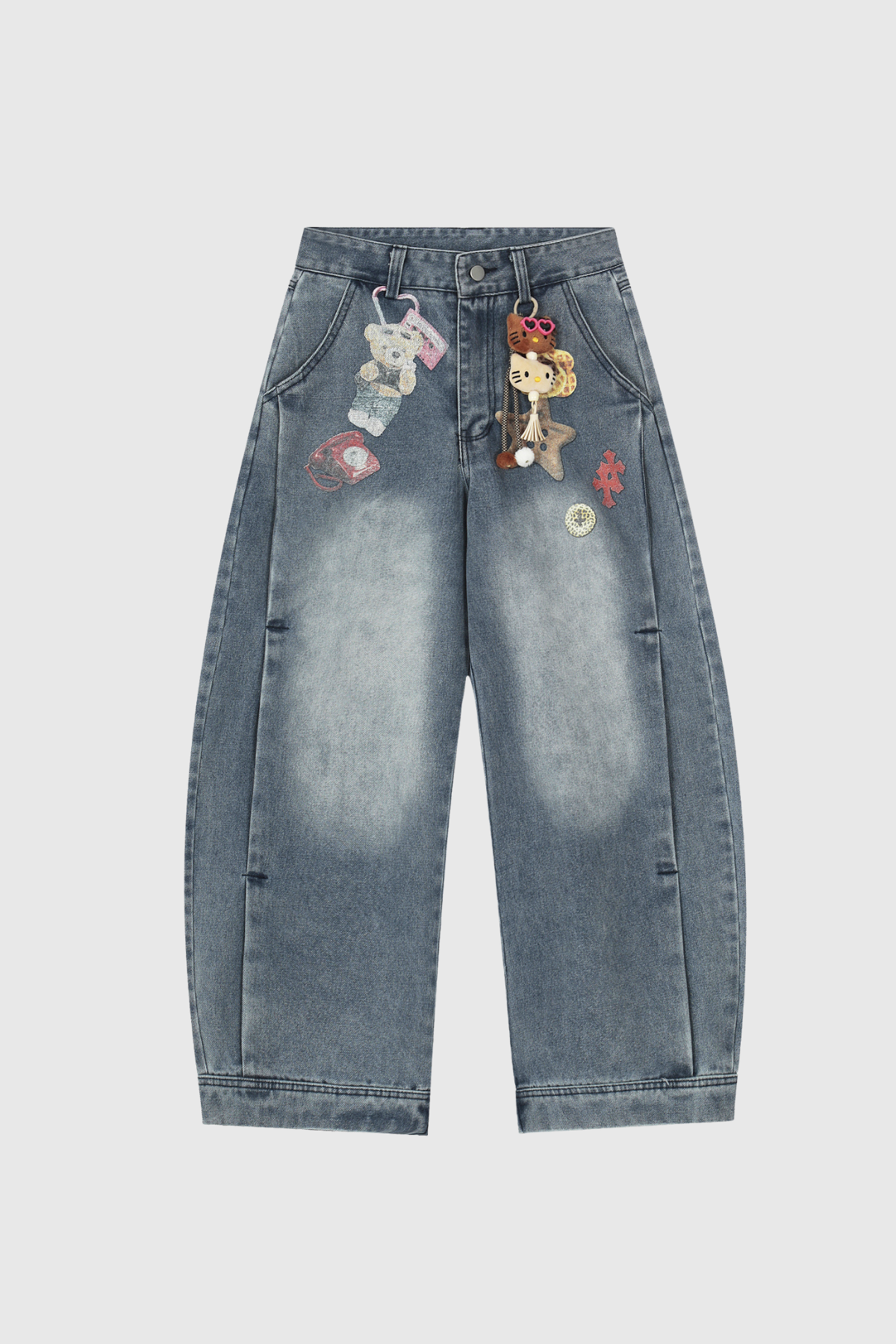 Felicitas Print Baggy Jeans