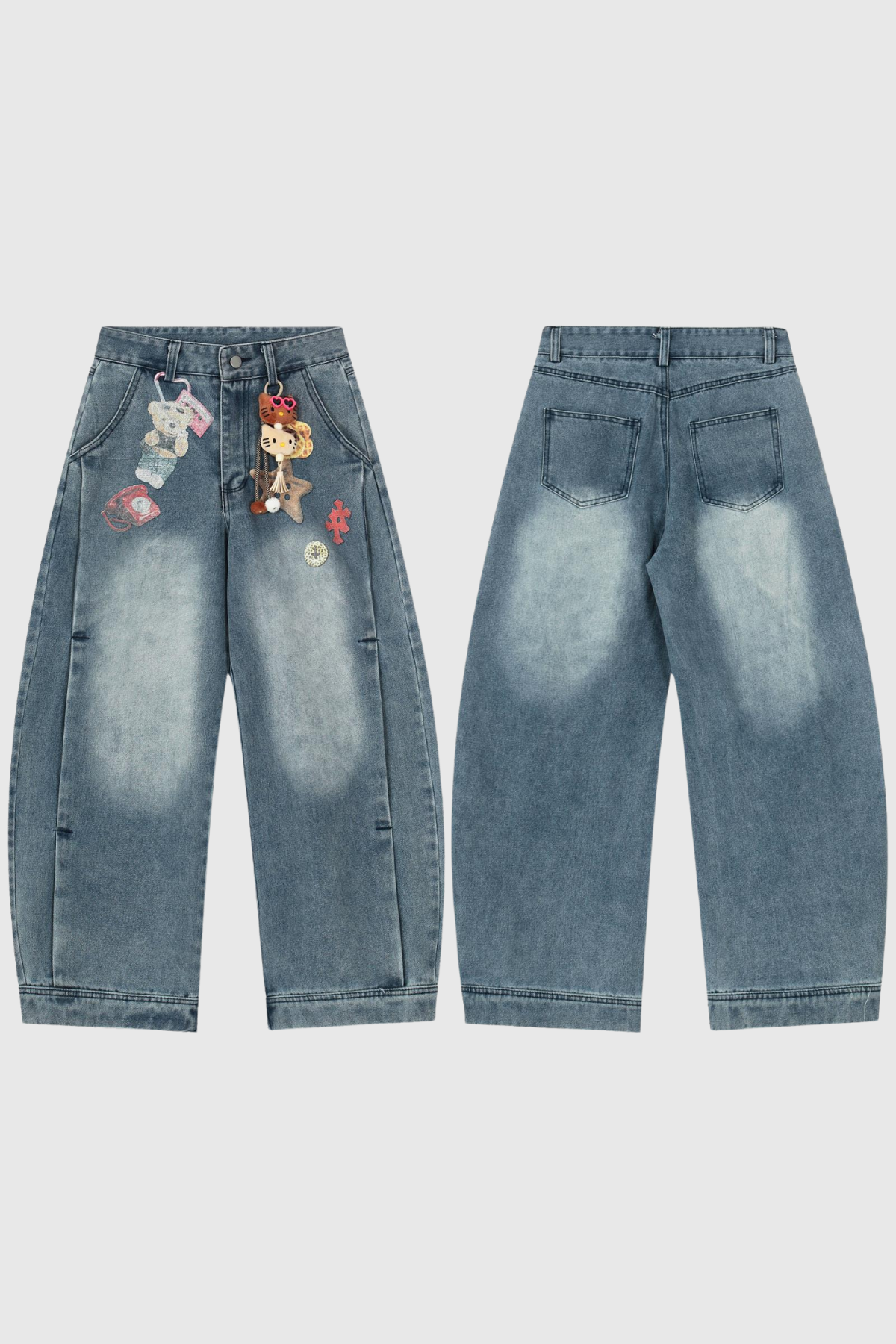 Felicitas Print Baggy Jeans