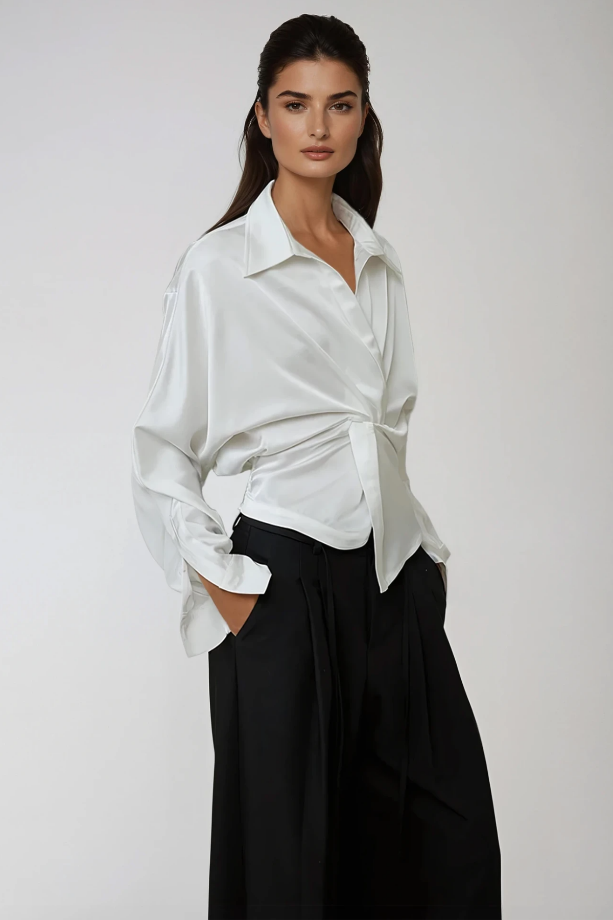 Felicity Twist Satin Shirt