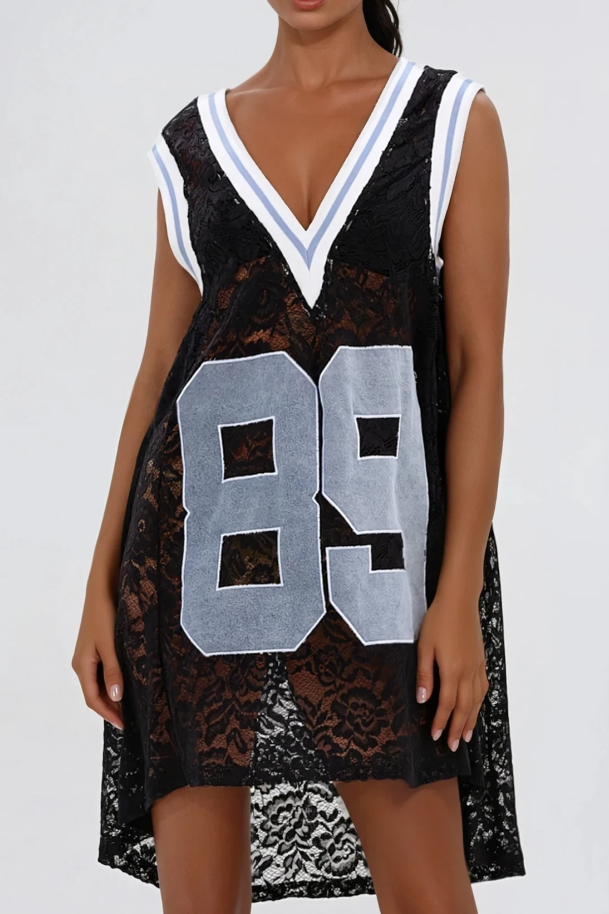 Felicjan Lace Print Tank Mini Dress