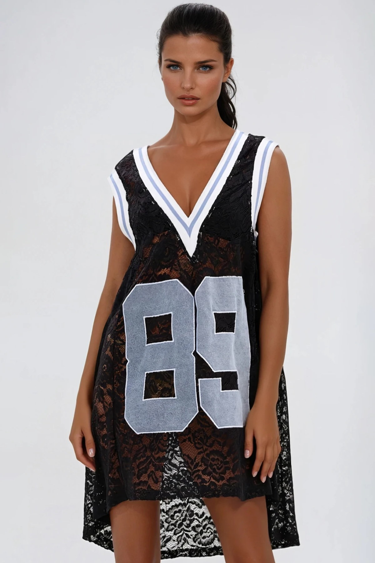 Felicjan Lace Print Tank Mini Dress