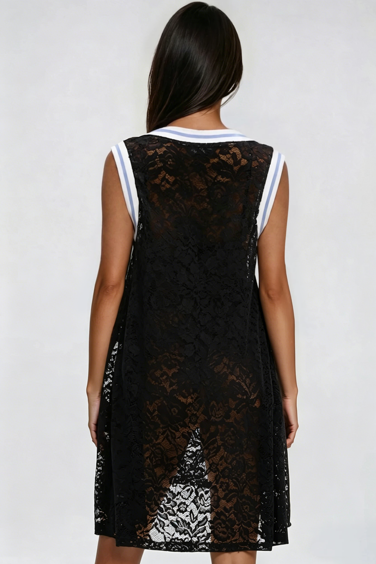 Felicjan Lace Print Tank Mini Dress