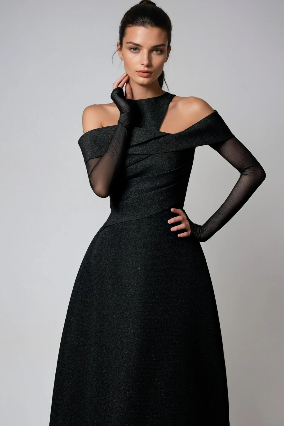 Felinus Cutout Mesh Maxi Dress