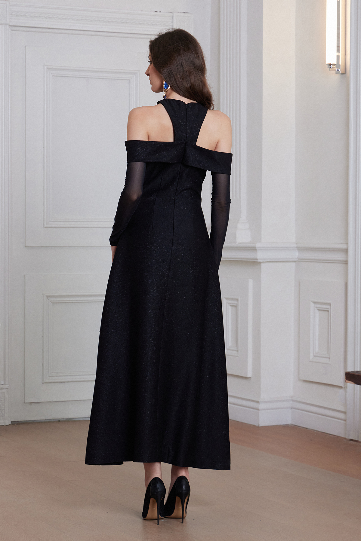 Felinus Cutout Mesh Maxi Dress