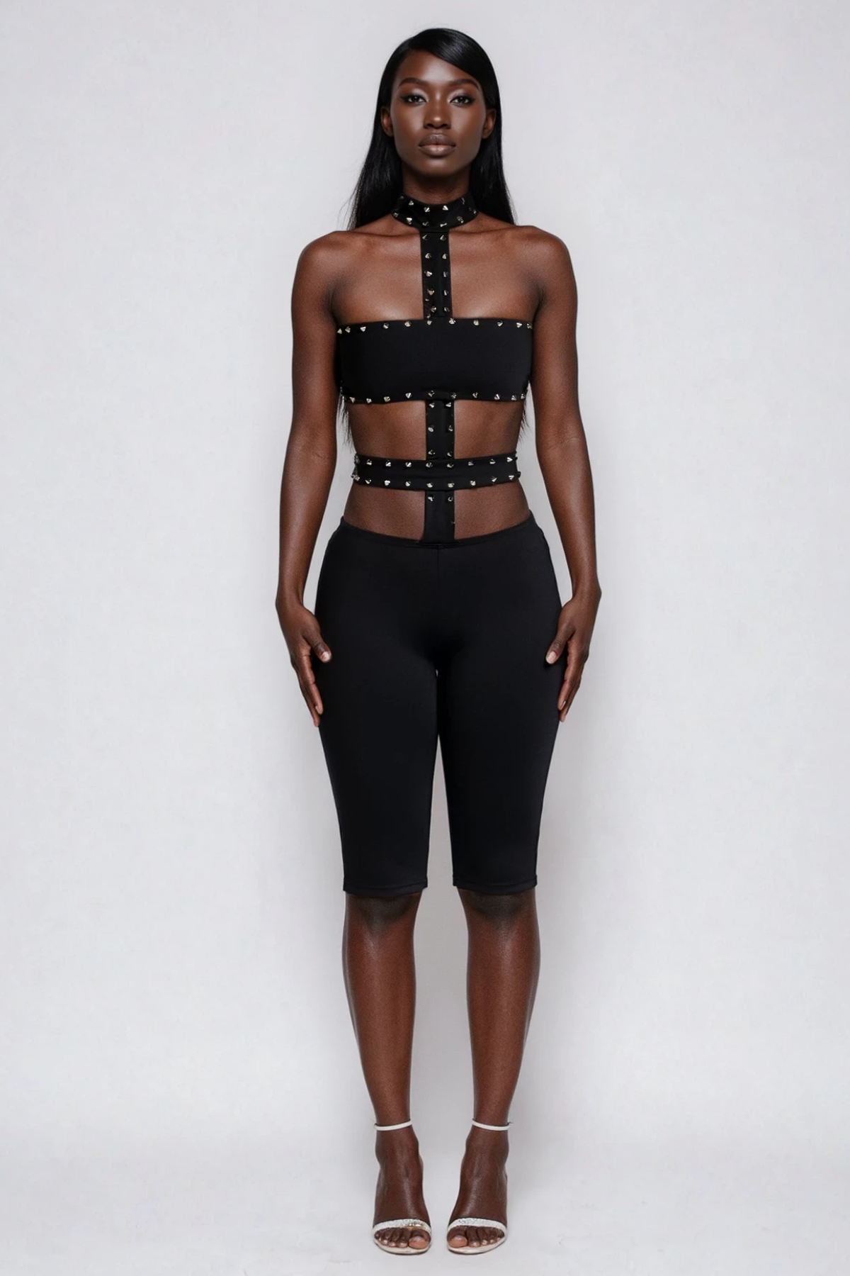 Felipa Halter Neck Embellished Jumpsuit