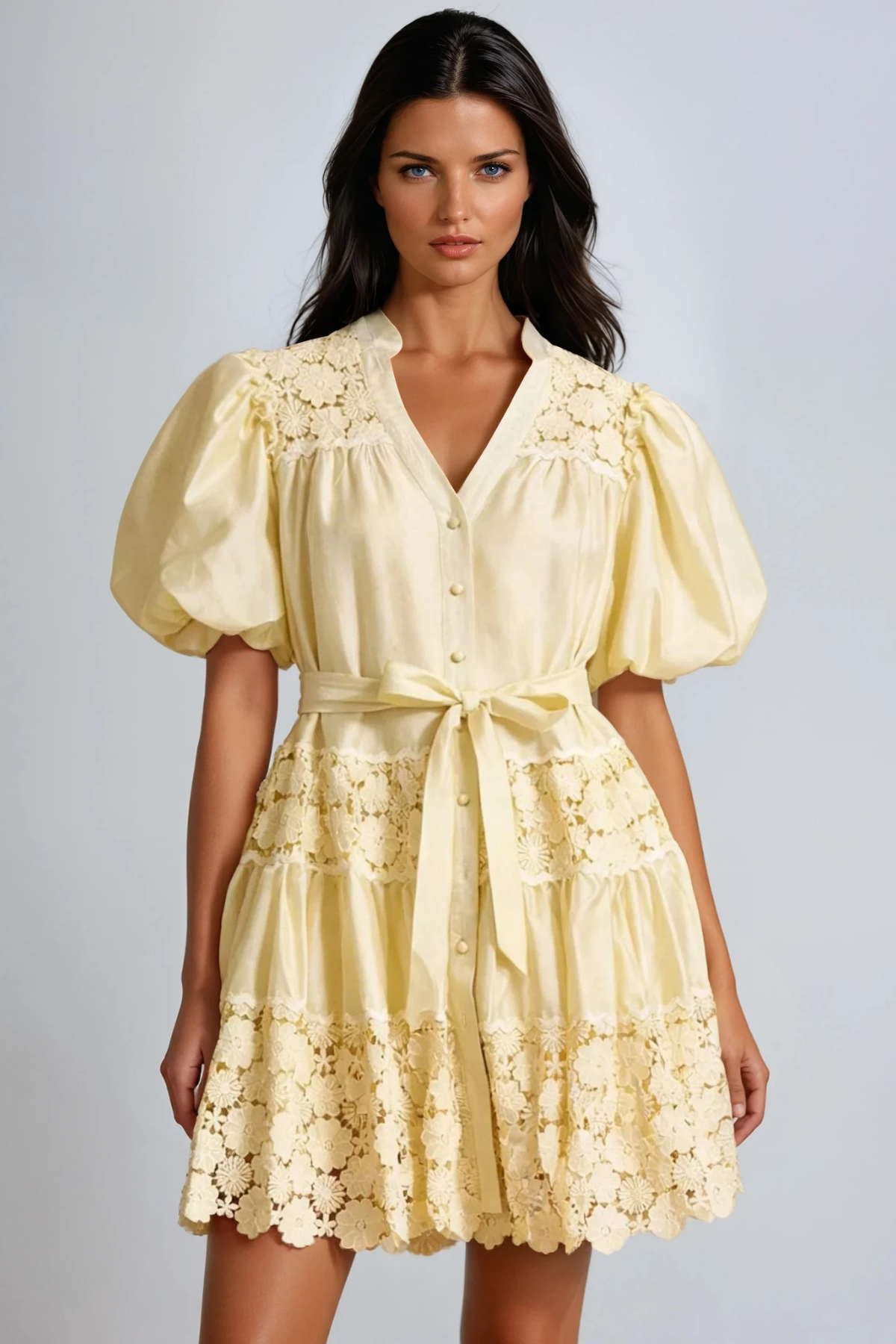 Femie Puff Sleeve Floral Mini Dress