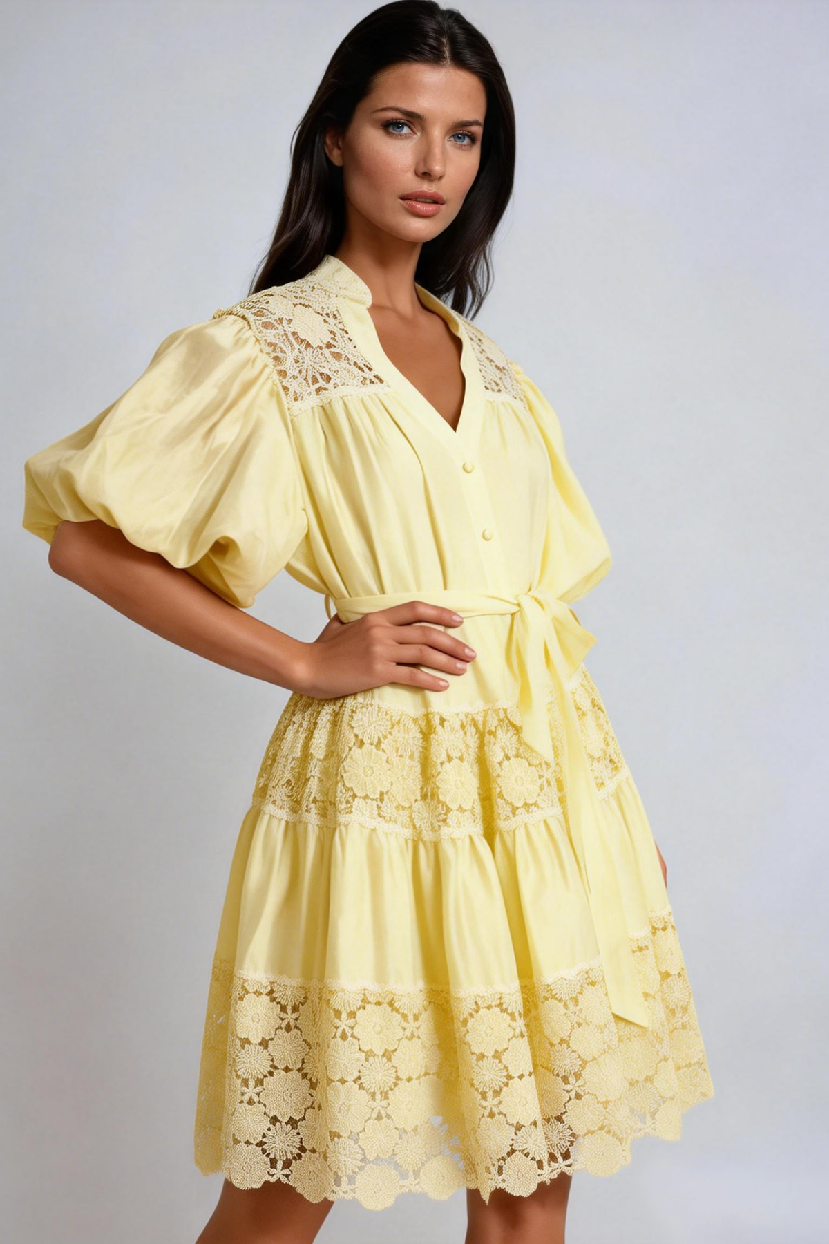 Femie Puff Sleeve Floral Mini Dress