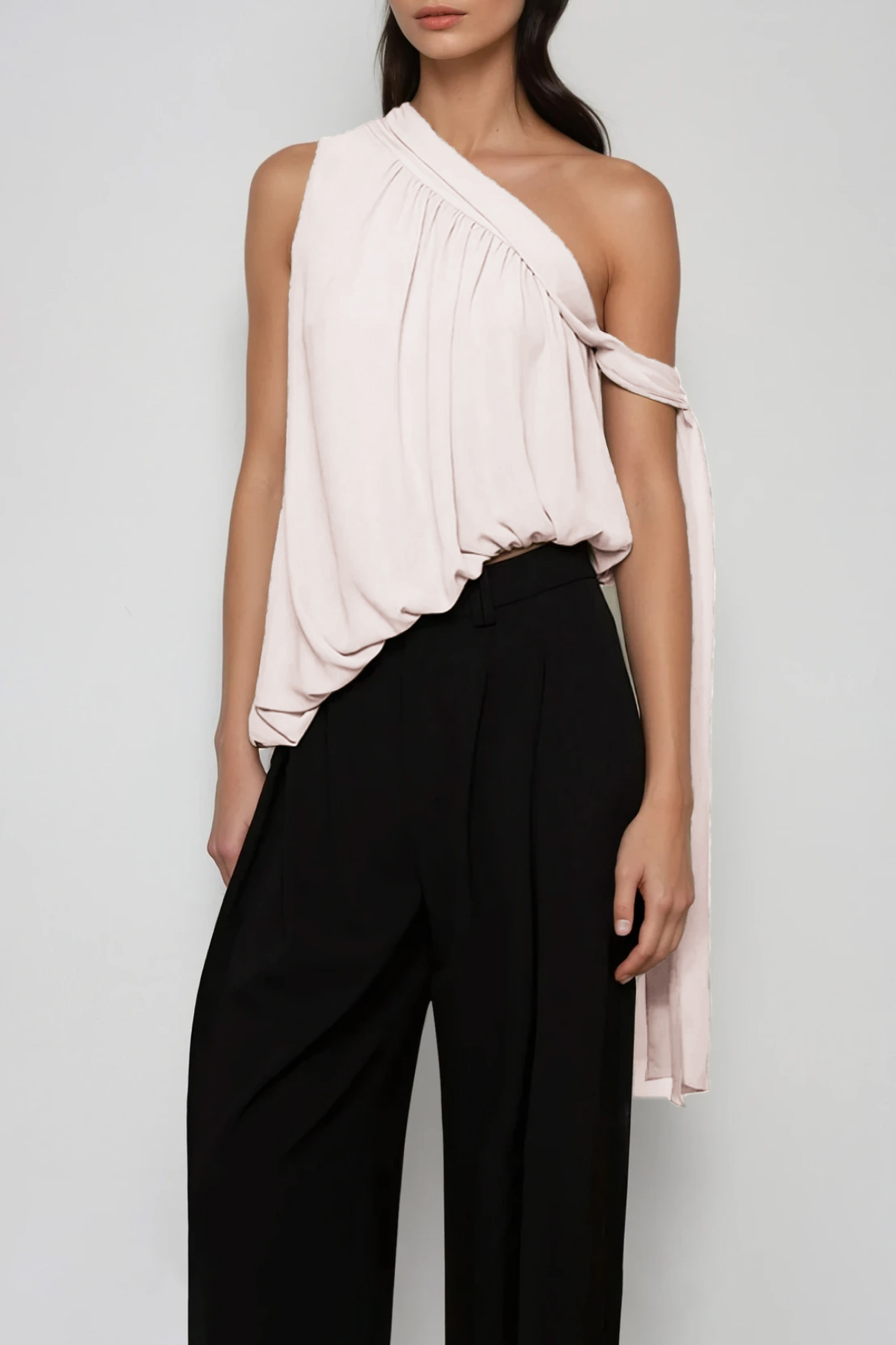 Fen One Shoulder Draped Top