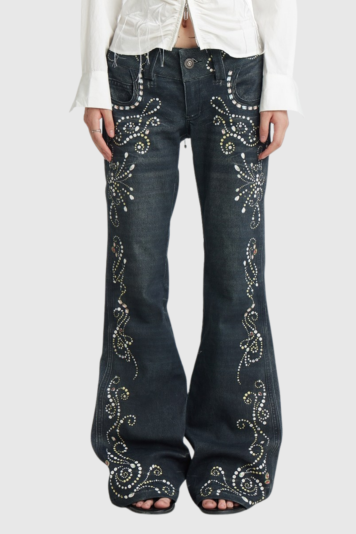 Fengying Print Bootcut Jeans