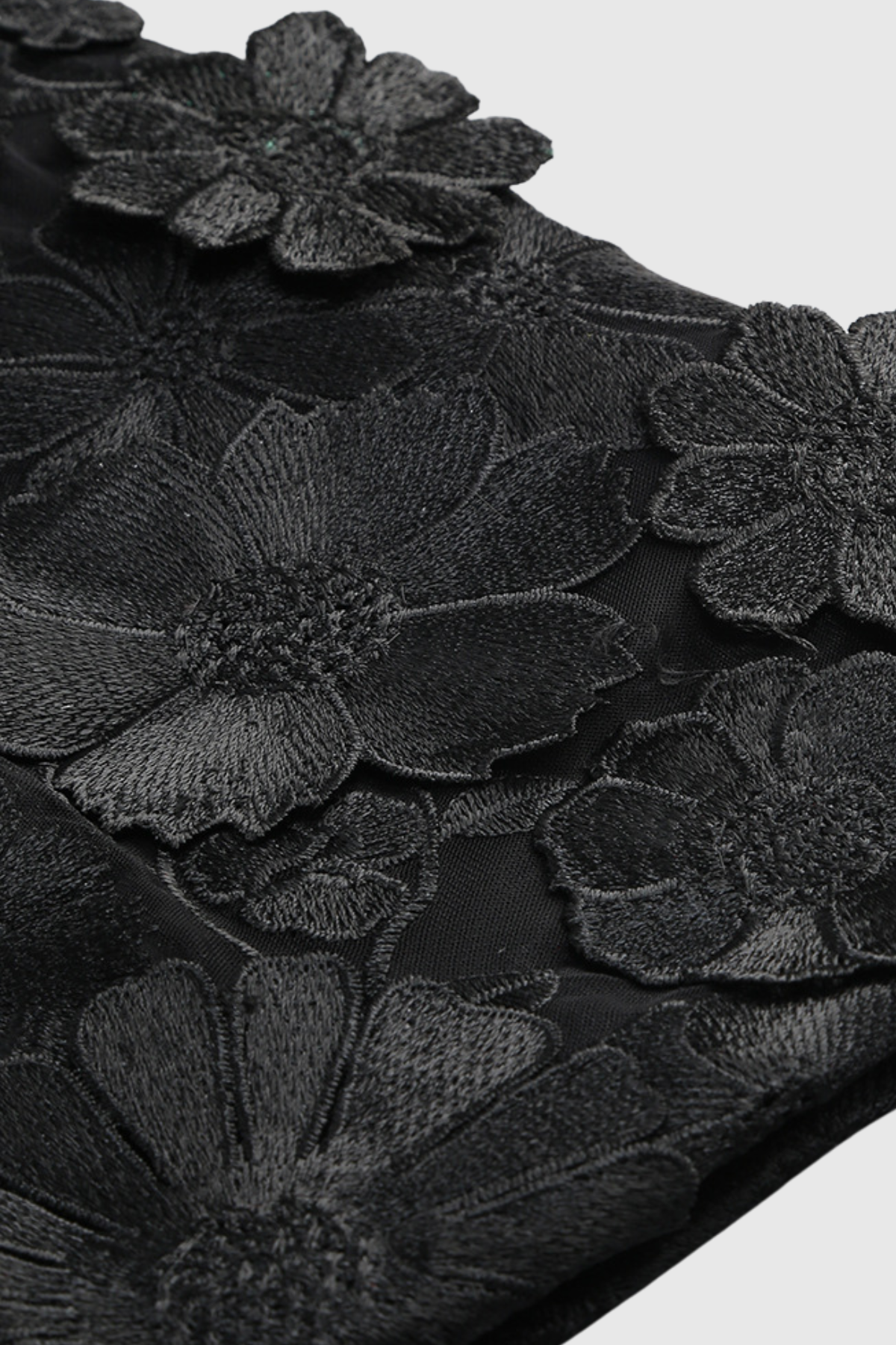 Fenrir Strapless Flower Lace Up Mini Dress