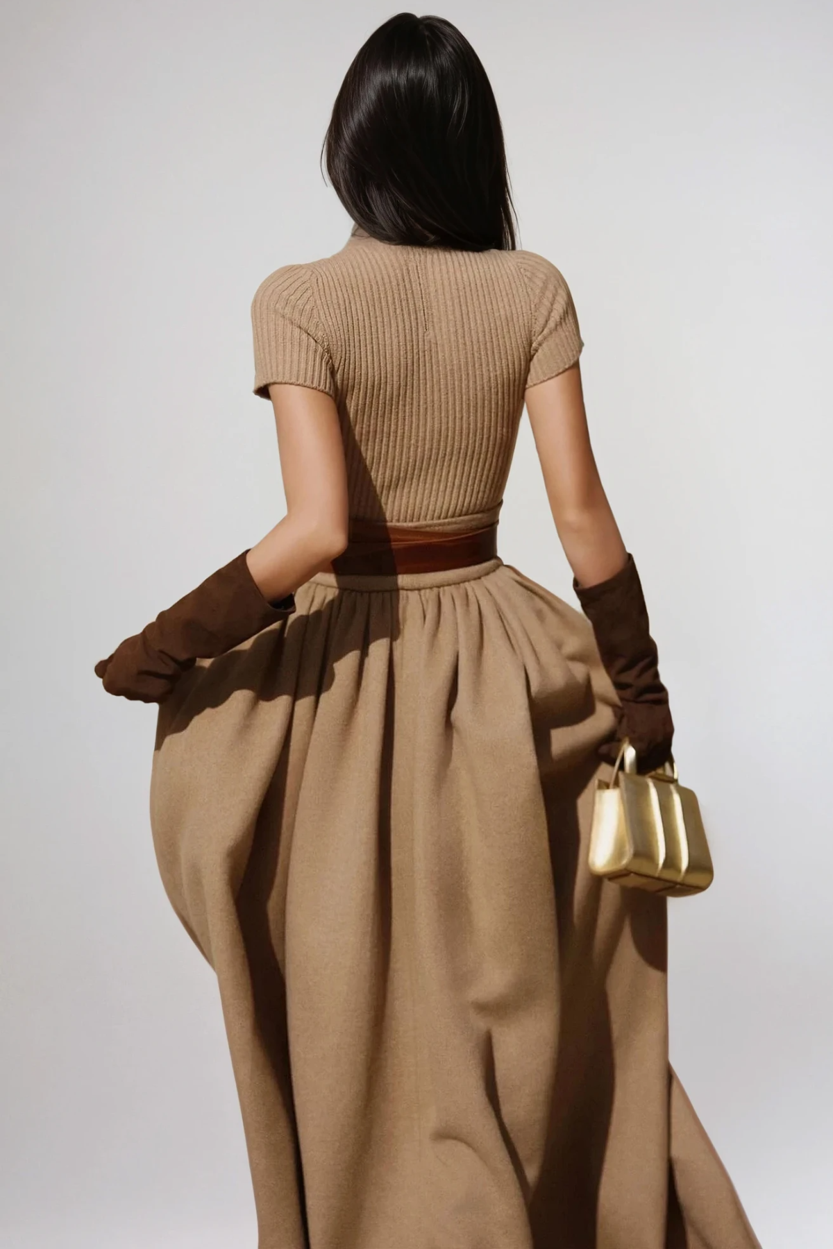 Feodosiy Short Sleeve Split Skirt Set