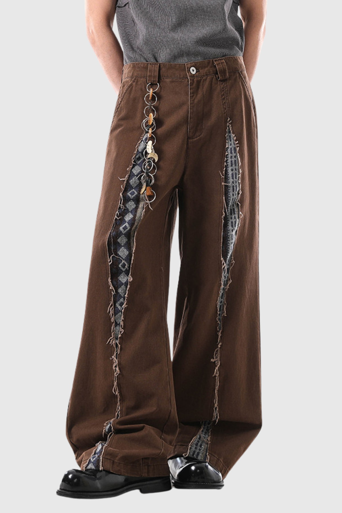 Feodosiya Deconstruct Fringe Barrel Jeans