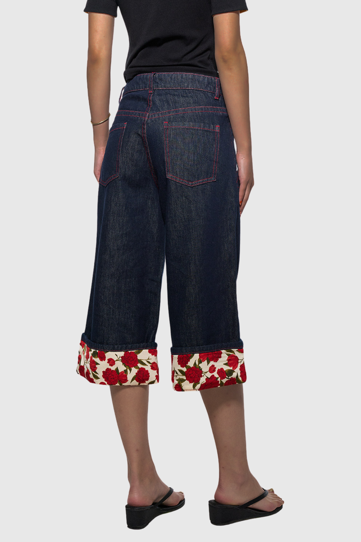 Ferapont Floral Capri Jeans