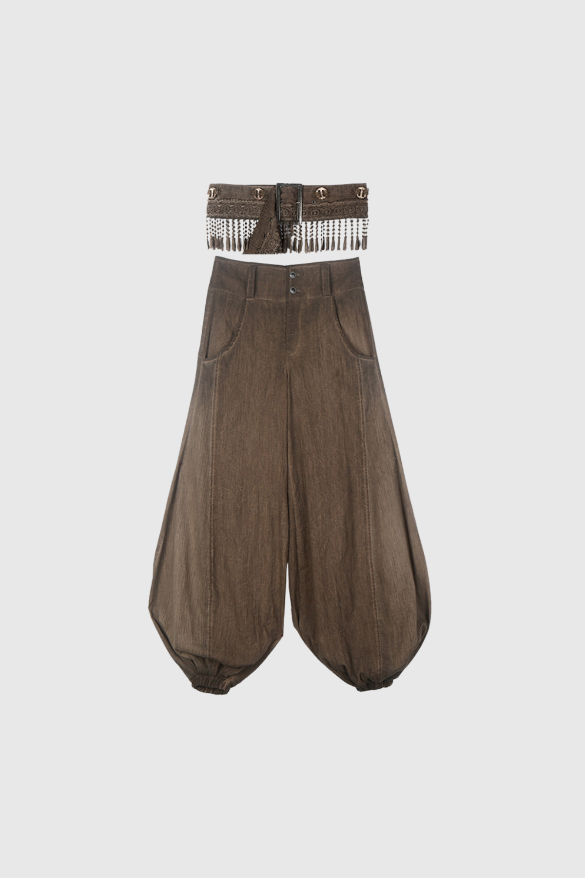 Ferchar Fringe Balloon Pants