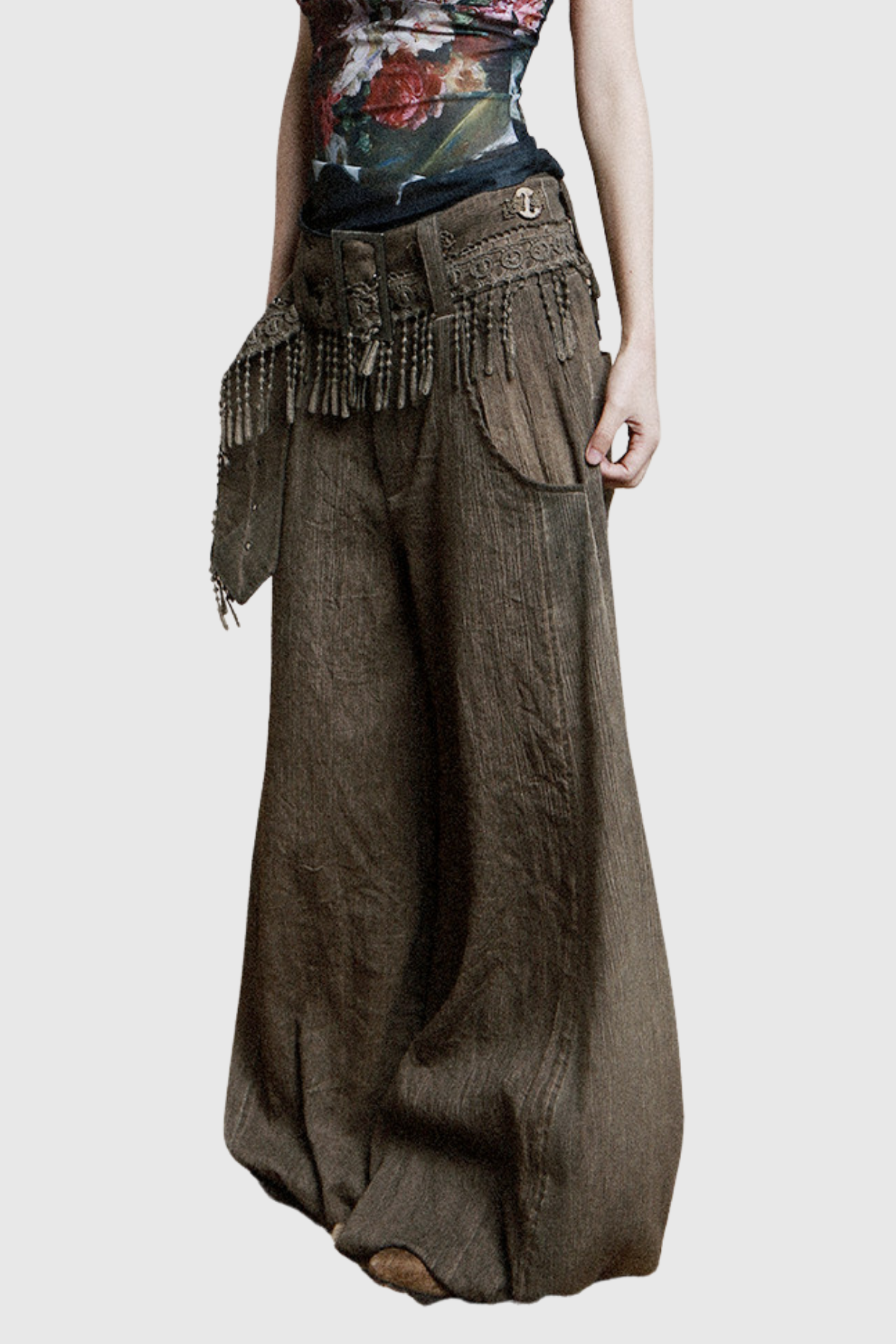 Ferchar Fringe Balloon Pants