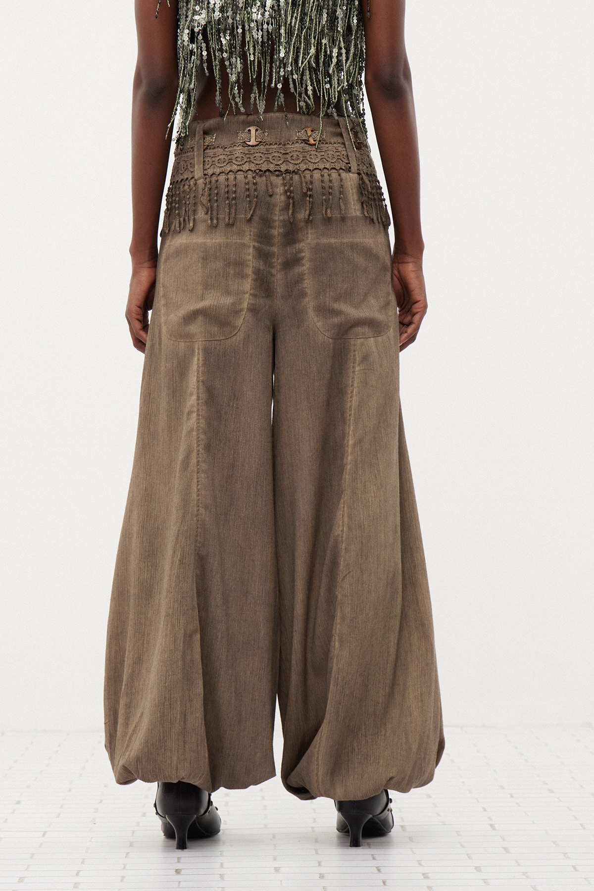 Ferchar Fringe Balloon Pants