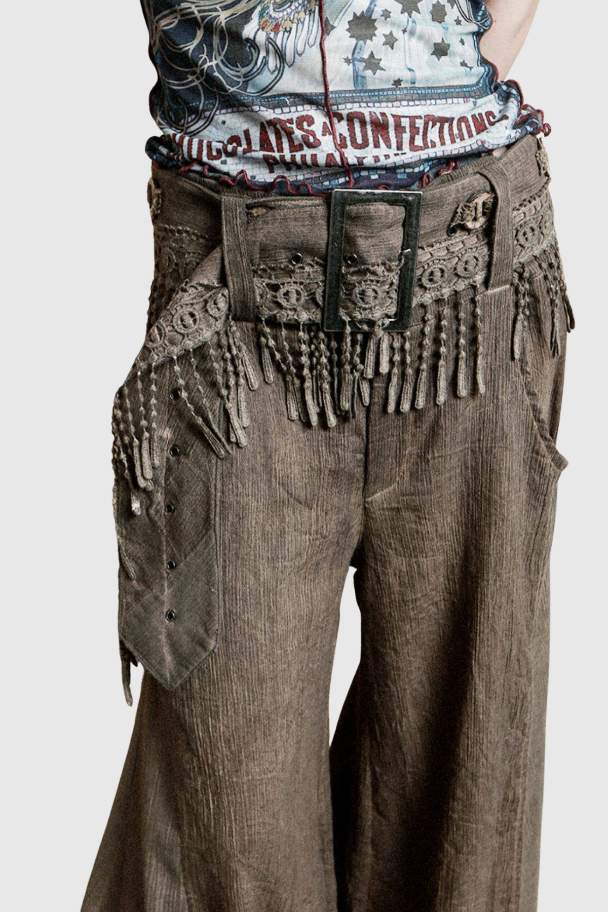Ferchar Fringe Balloon Pants