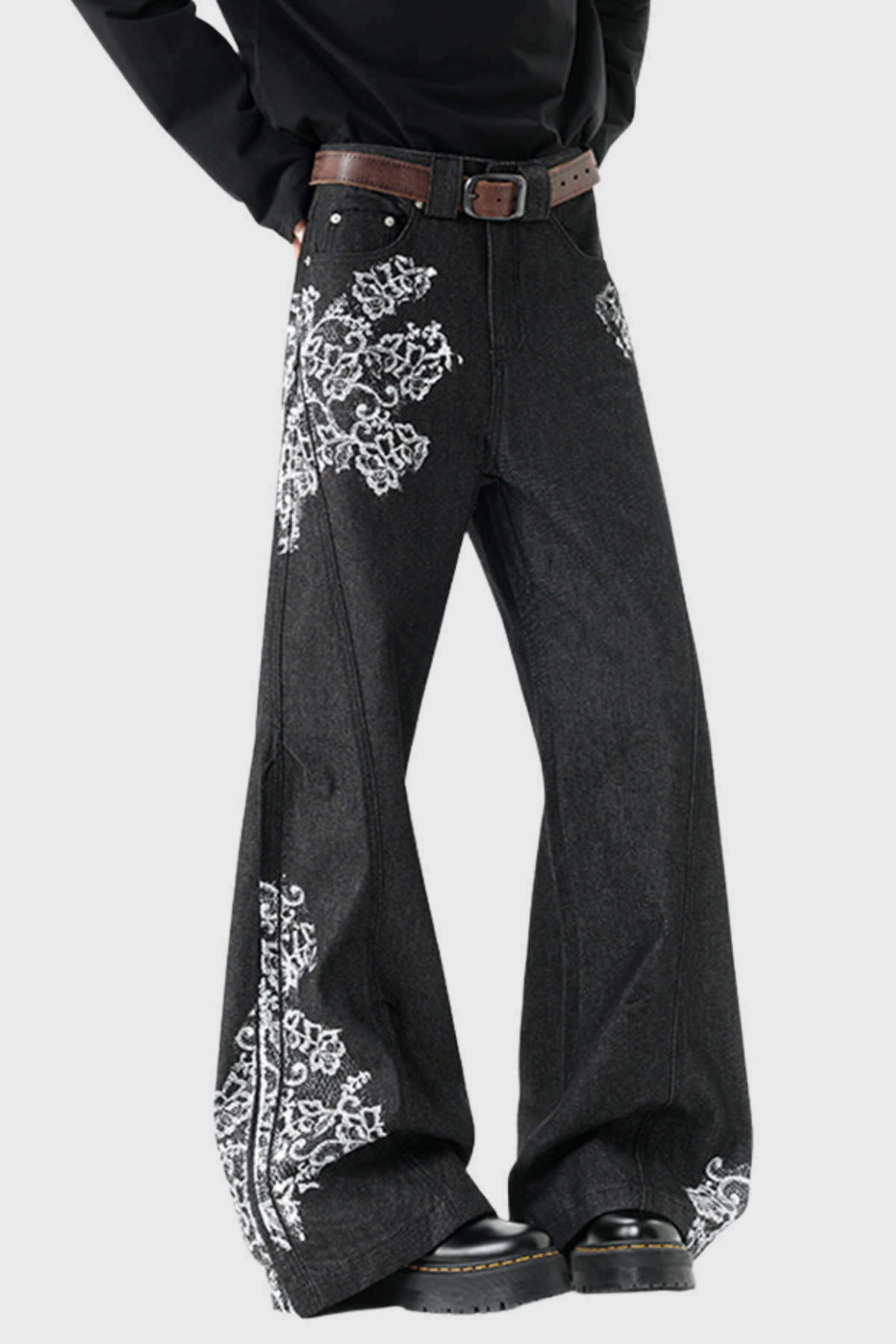 Ferdi Deconstruct Lace Barrel Jeans
