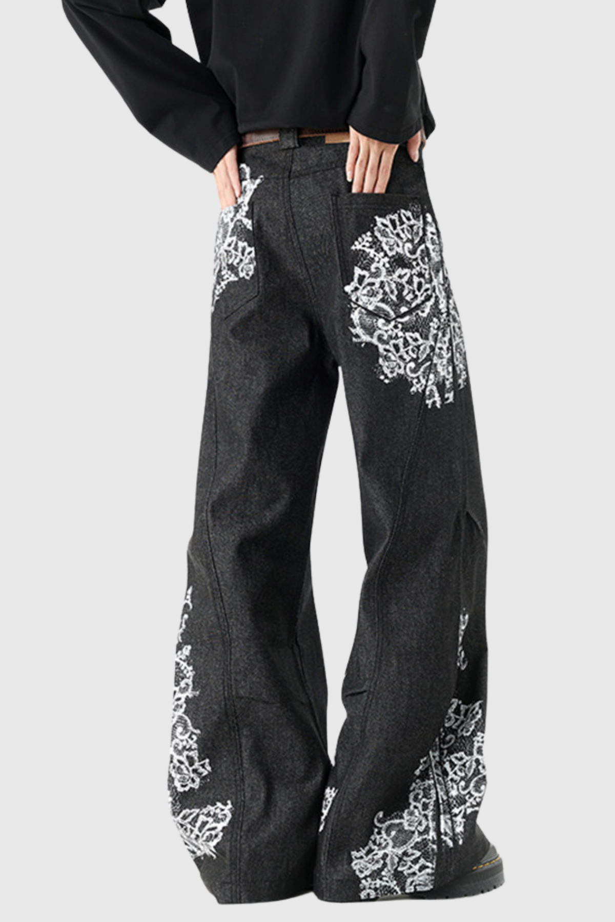 Ferdi Deconstruct Lace Barrel Jeans