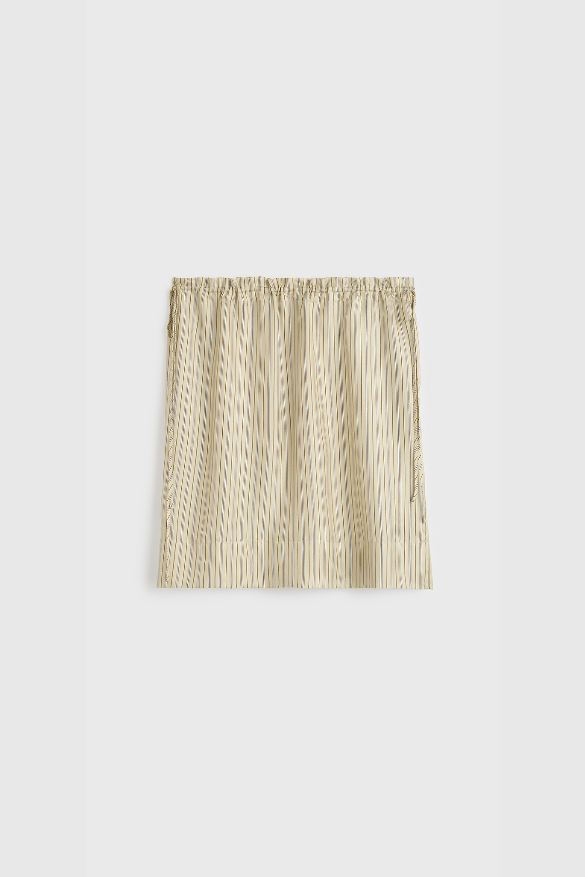 Ferdinando Stripe Drawstring Mini Skirt In Apricot
