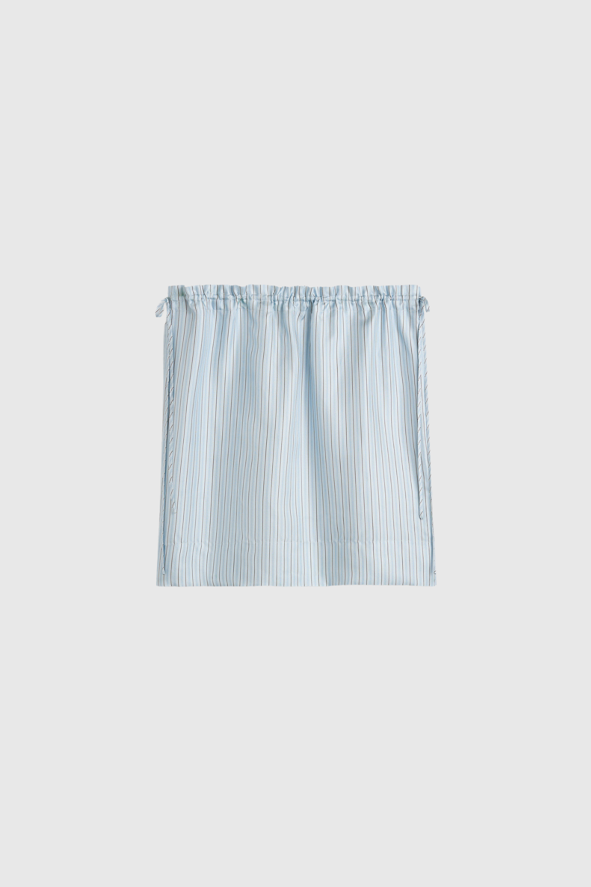 Ferdinando Stripe Drawstring Mini Skirt In Baby Blue