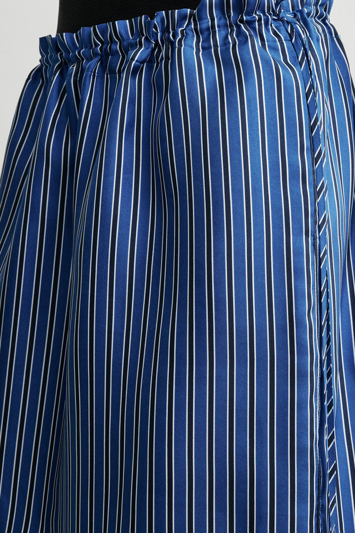 Ferdinando Stripe Drawstring Mini Skirt In Navy