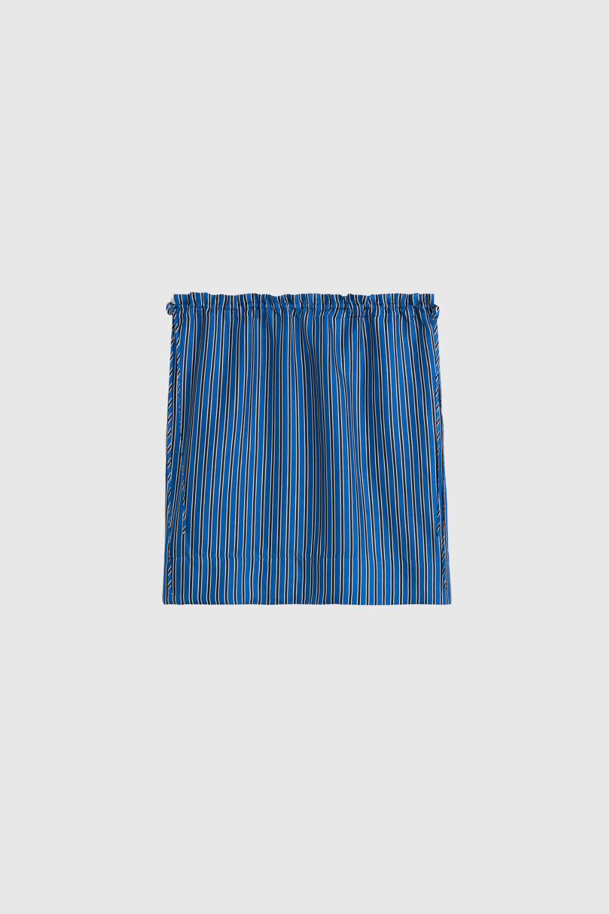 Ferdinando Stripe Drawstring Mini Skirt In Navy