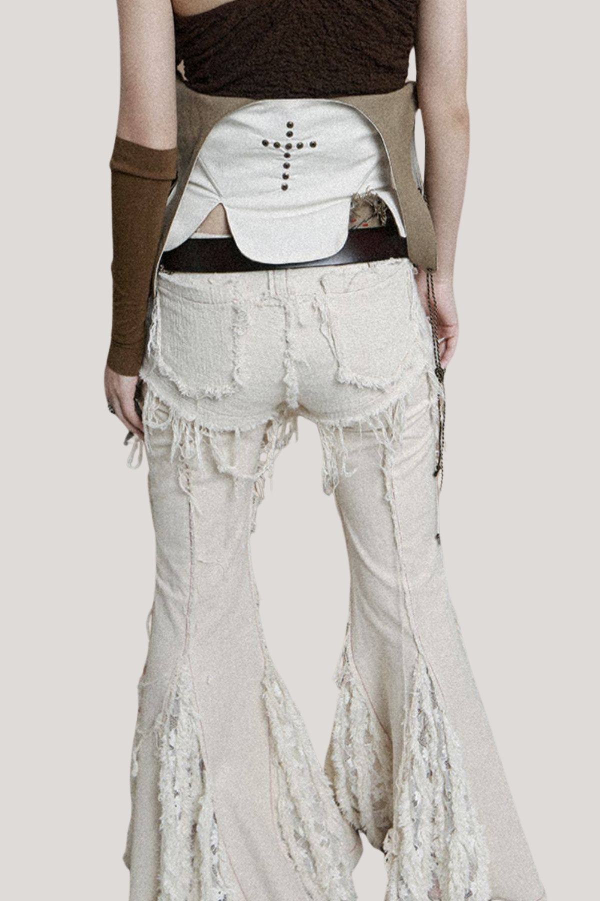 Ferdy Deconstruct Fringe Flared Pants