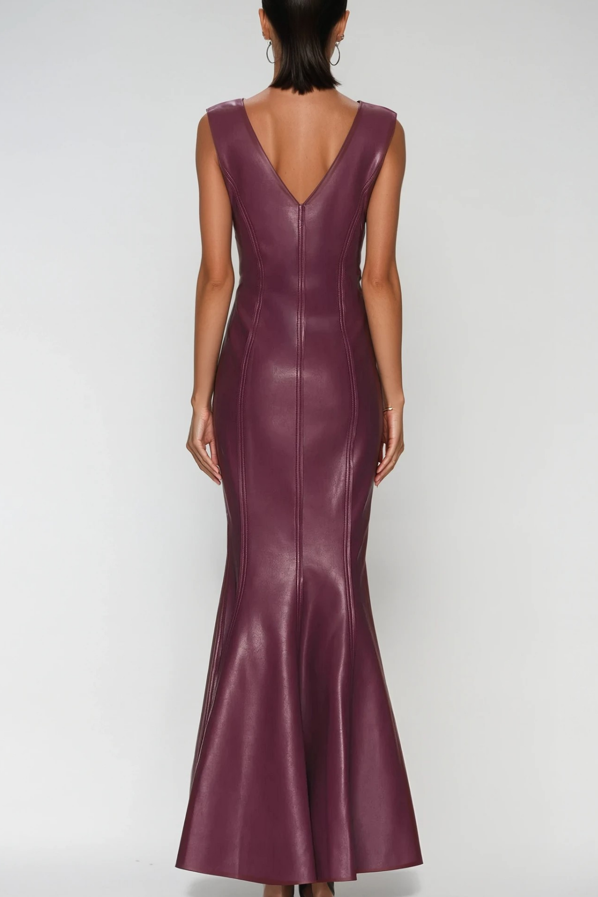 Fereydoun Sleeveless Leather Maxi Dress