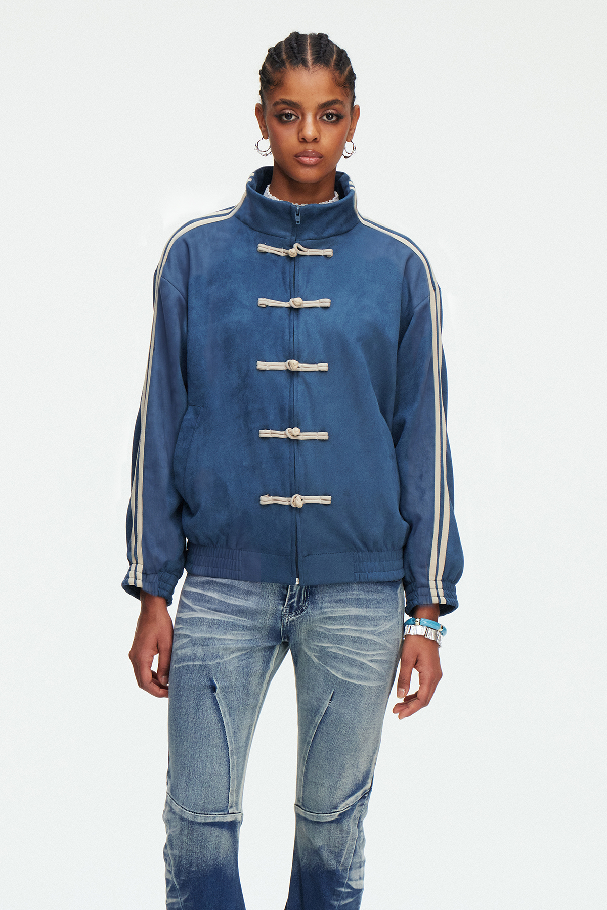 Fergie Stripe Button Jacket