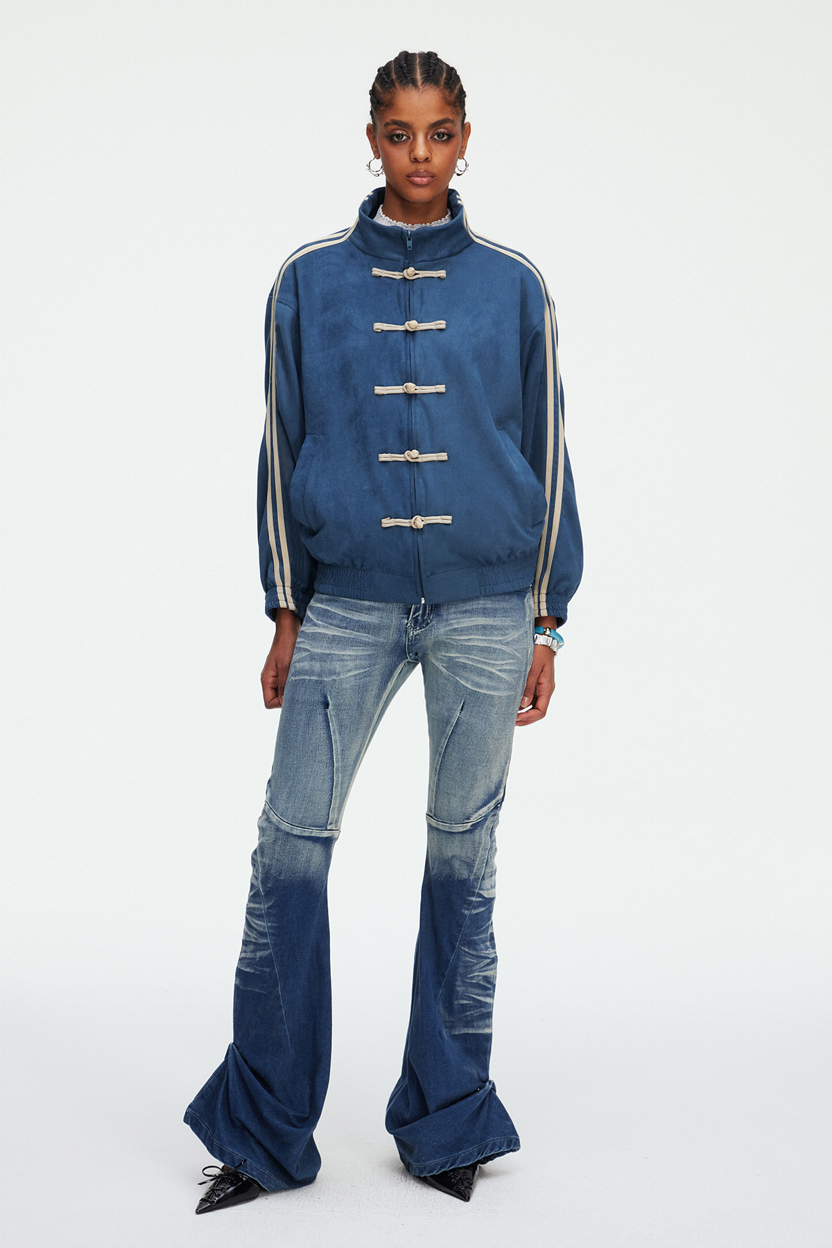 Fergie Stripe Button Jacket