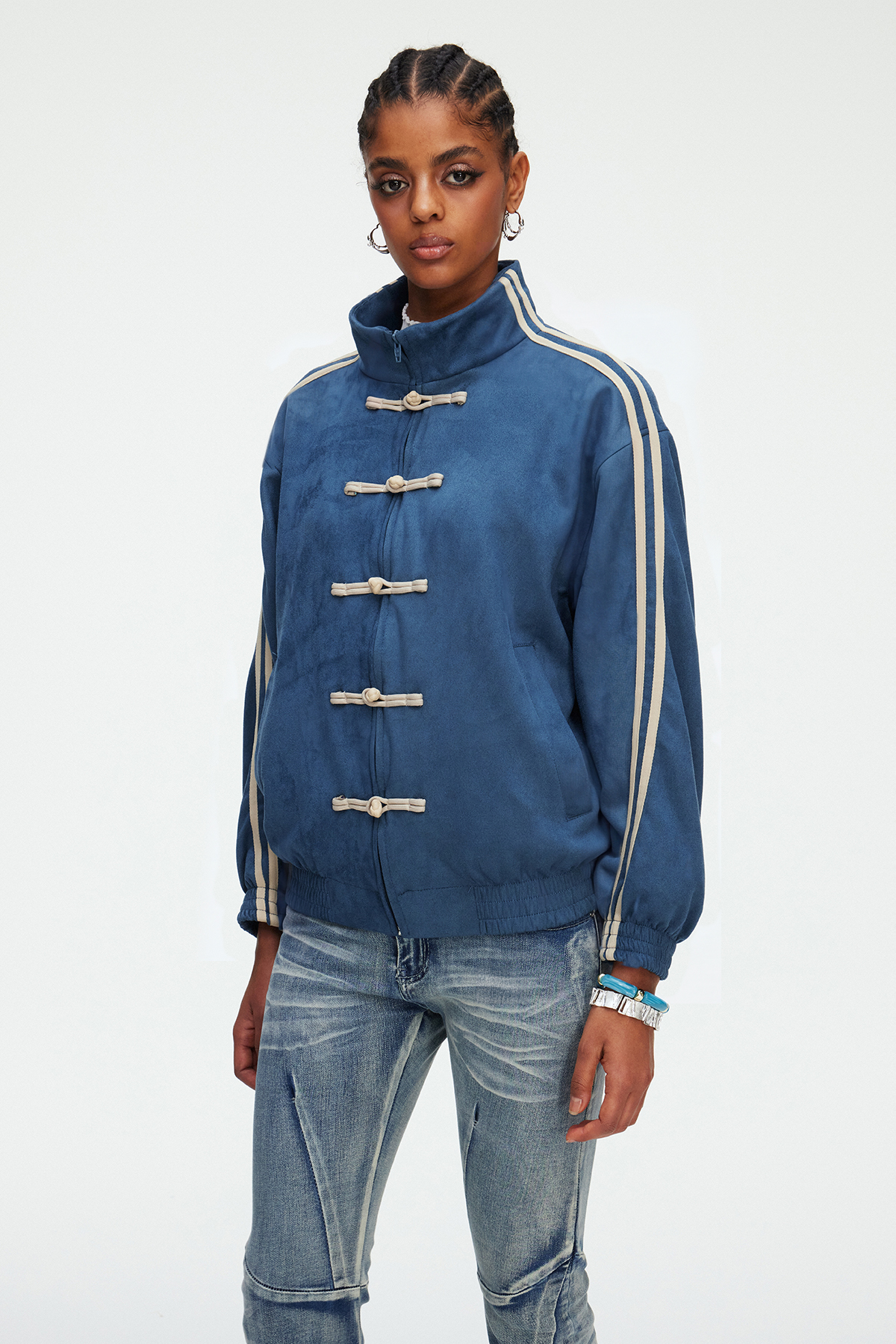 Fergie Stripe Button Jacket