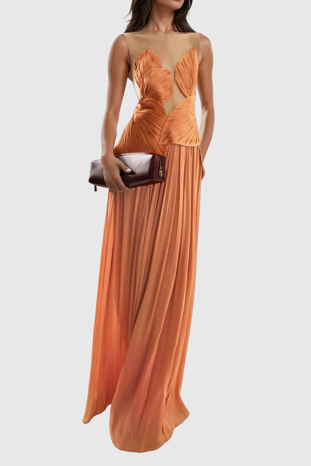 Feride Ruch Flower Mesh Maxi Dress